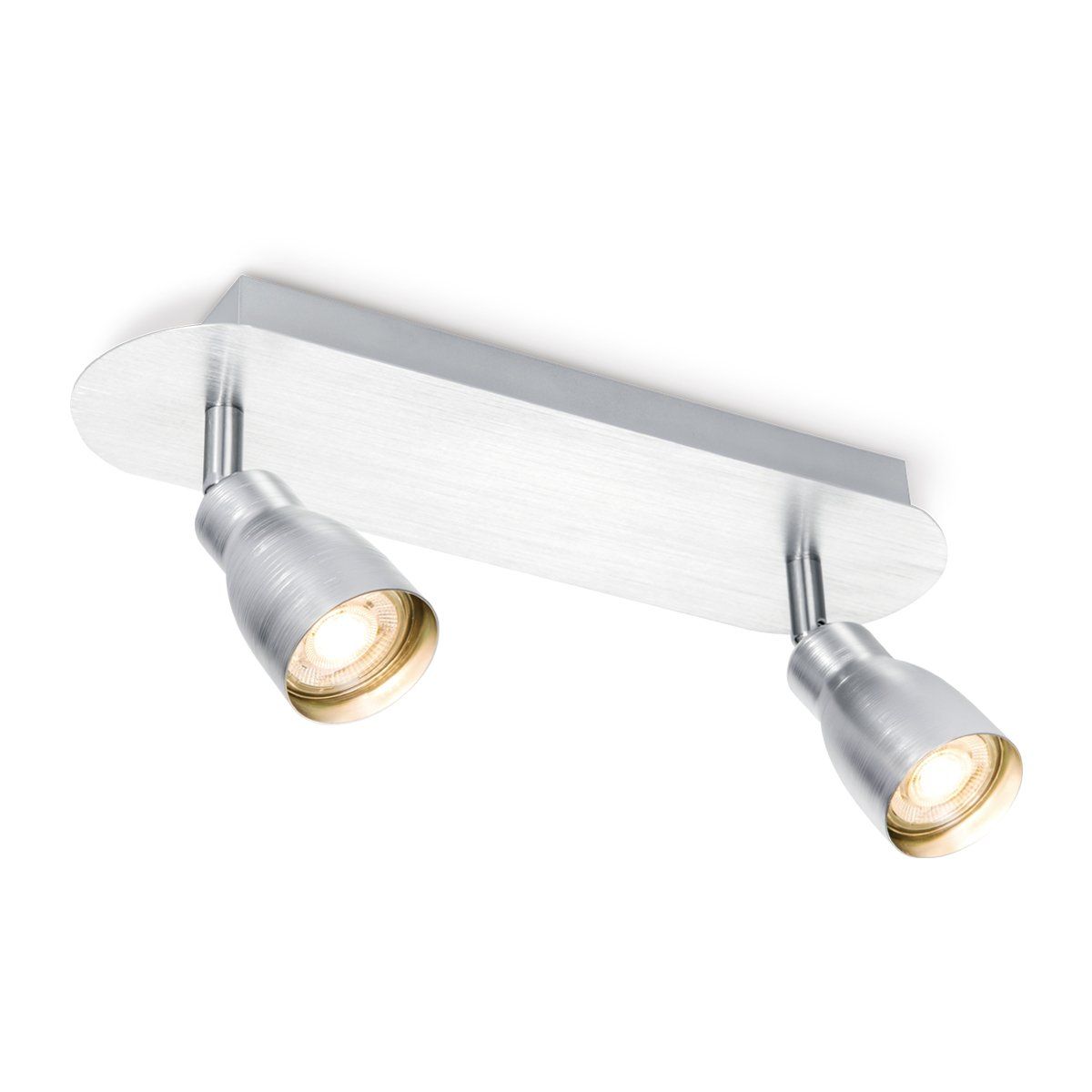 Alba 2L LED Opbouwspot – Flexibele, warme verlichting in stijlvol geborsteld aluminium
