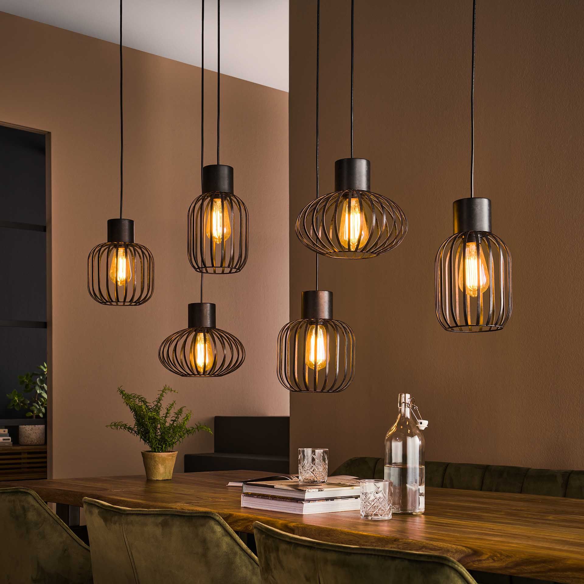 Alexandro Hanglamp 6‑lampen – Moderne Charcoal Metalen Hanglamp van LifestyleFurn