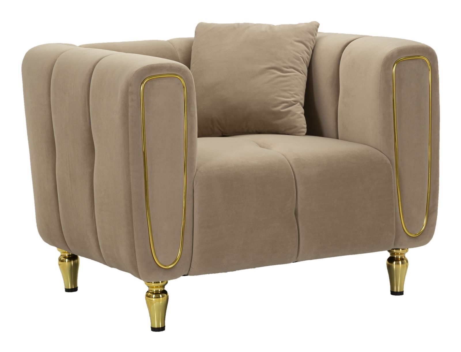 Alma Grijze Fauteuil met Kussens – Stijlvolle Comfort voor jouw Woonkamer