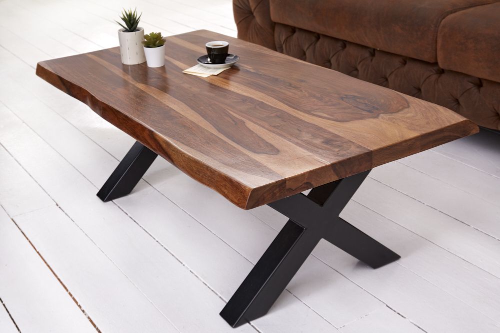 Amazonas Salontafel 110 cm – Massief Sheesham met natuurlijke boomkroon