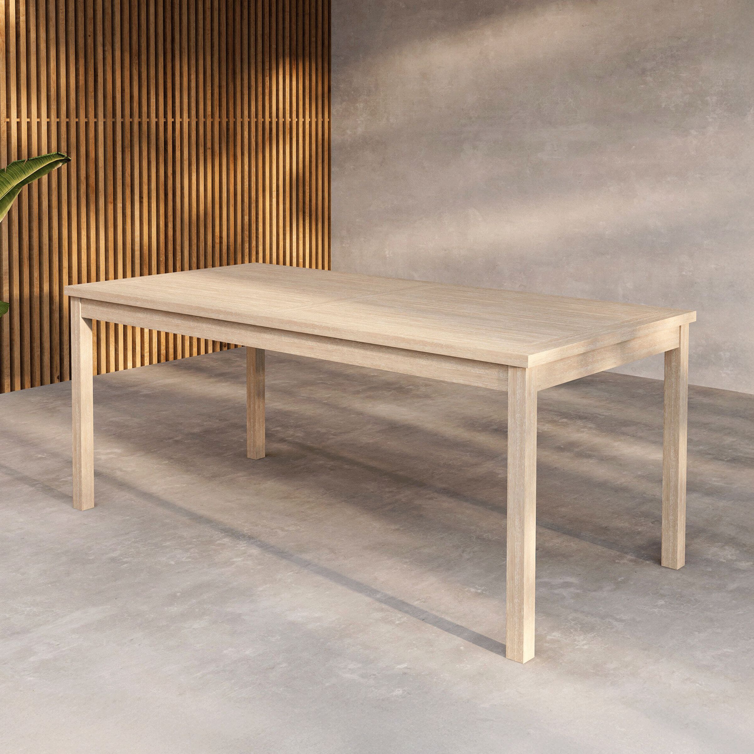 Amberia Tuintafel van Nohr – Ruime Naturel Teakhouten eettafel voor binnen en buiten