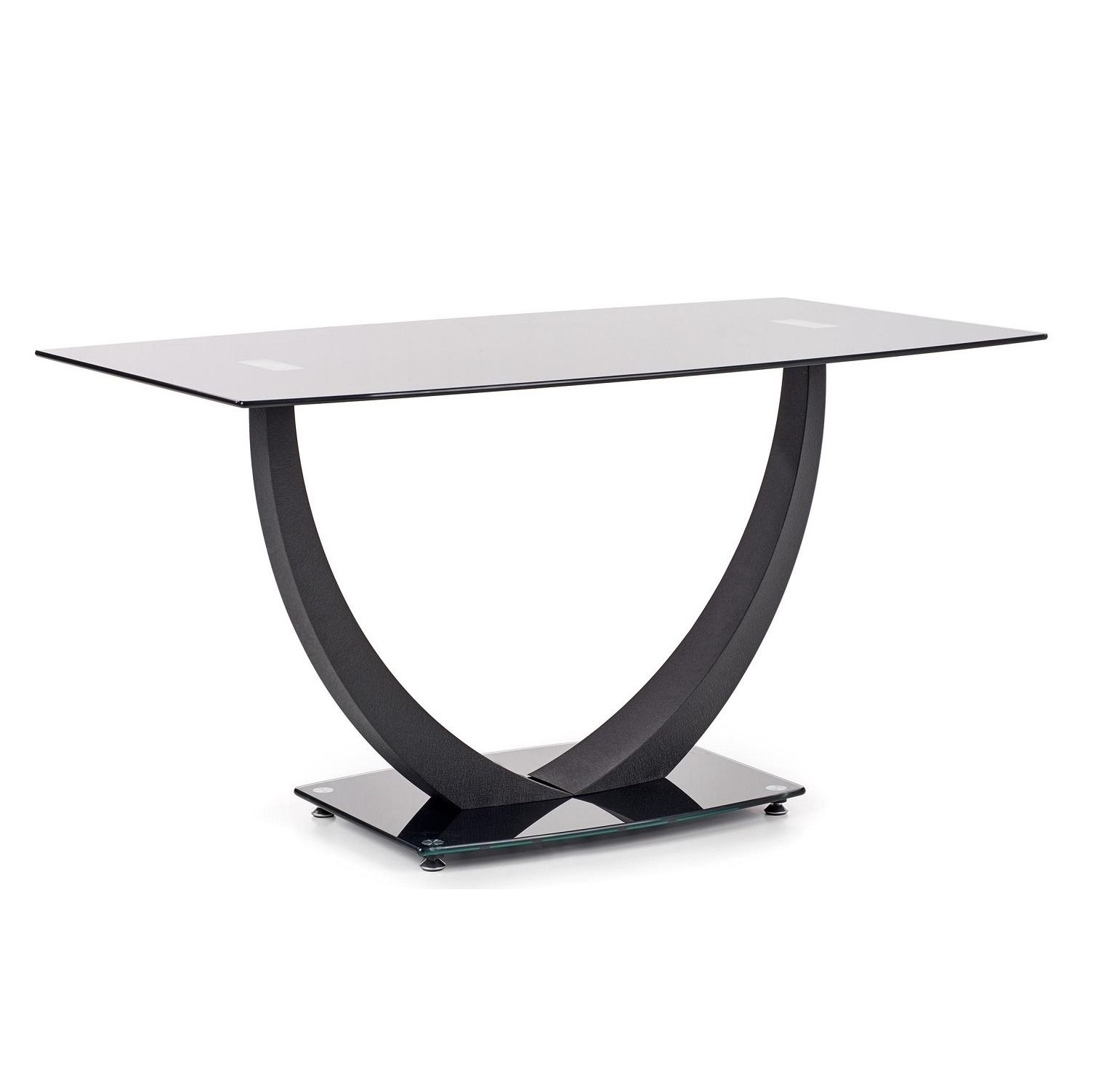 Anton – Zwarte Glazen Eettafel 140 cm