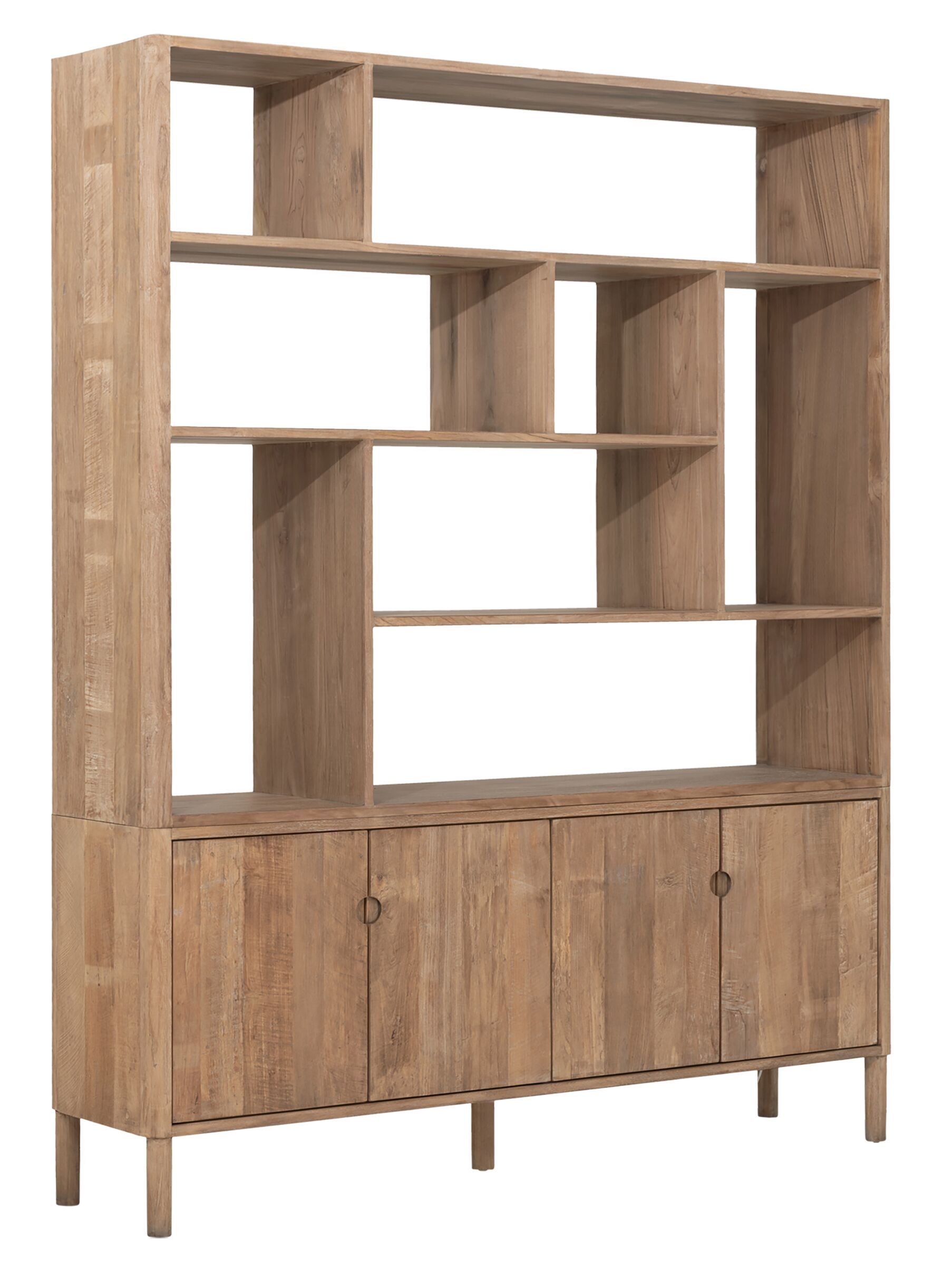 Apollo Boekenkast van DTP Home – Duurzaam Teakhouten Design in Bruin