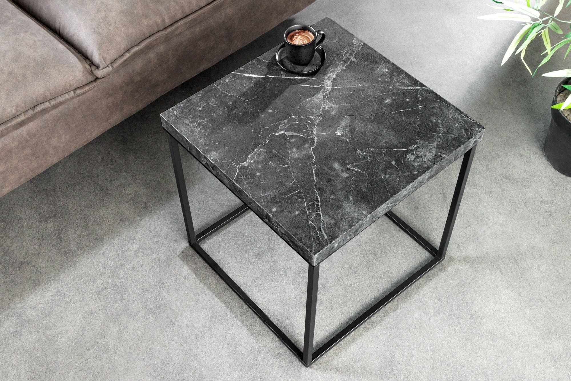 Architectural Bijzettafel 45 cm – Modern Grafiet Design van Invicta Interior