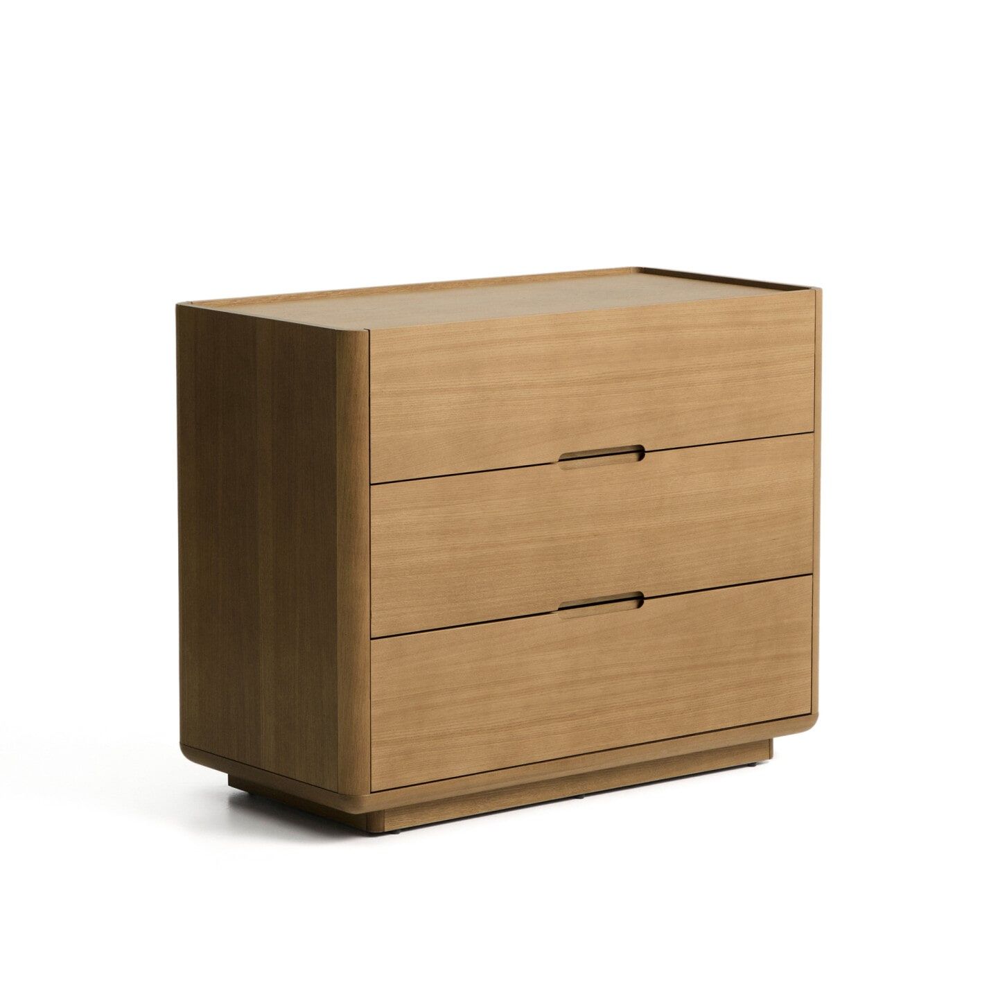 Arelida ladekast/commode van eiken – 3 lades, warme bruine afwerking | Kave Home