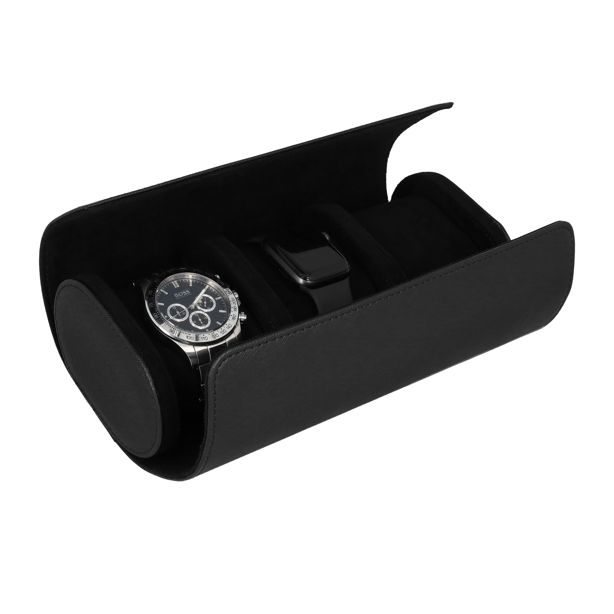Aretica Horlogebox voor 3 horloges – Luxe bescherming in zwart PU‑leer