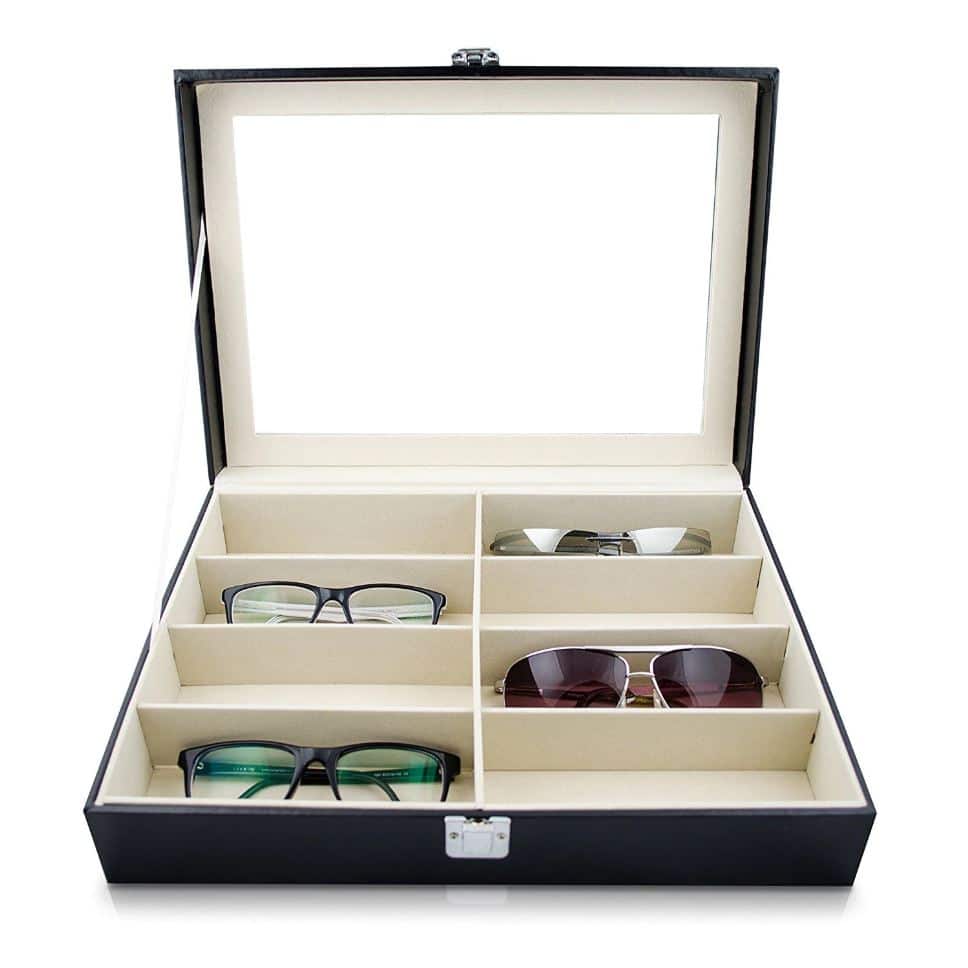 Aretica Luxe Zonnebrillen Opbergbox – Stijlvolle Display voor 8 Brillen