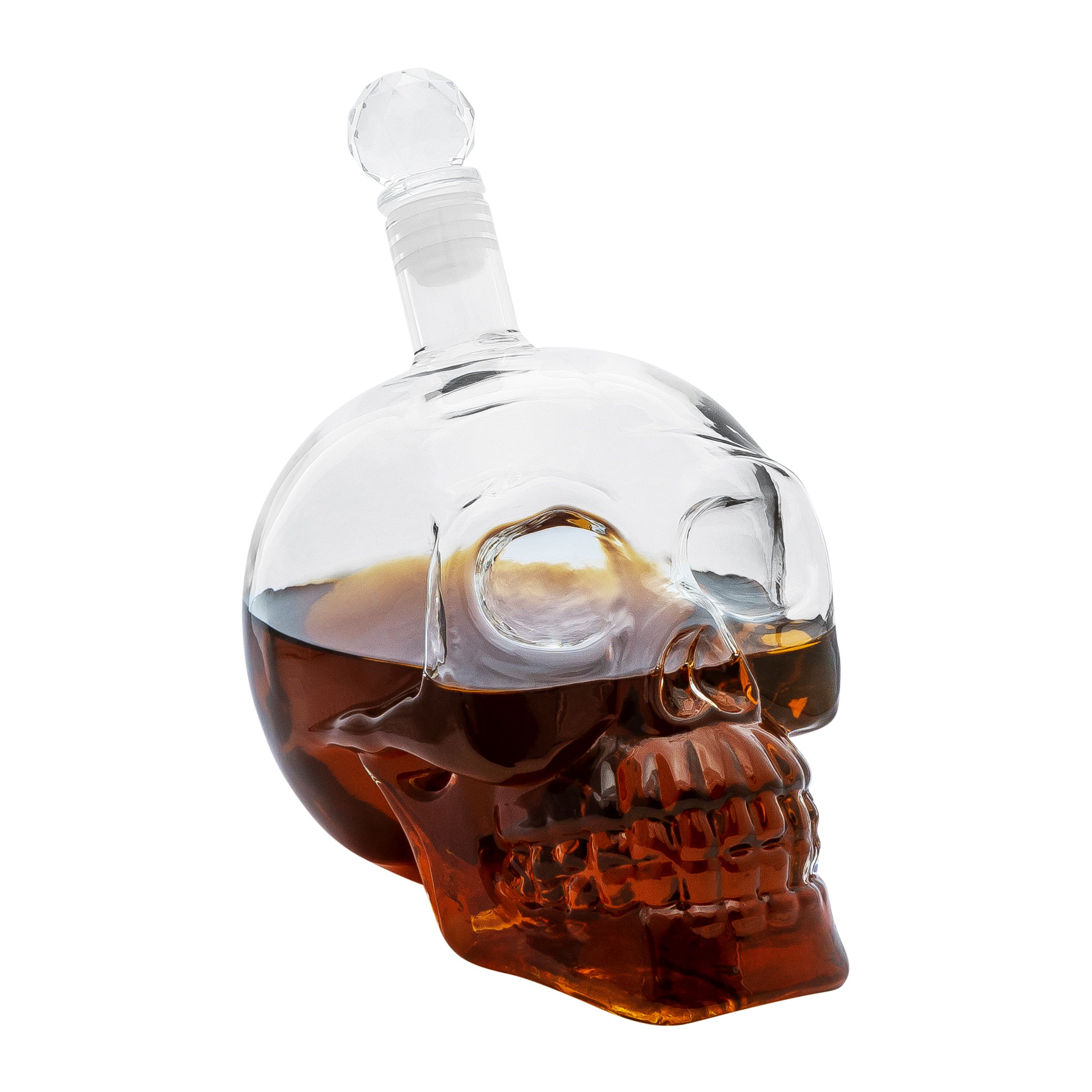 Aretica Skull Whiskykaraf – Stoer en Transparant Design voor Elke Whiskyliefhebber