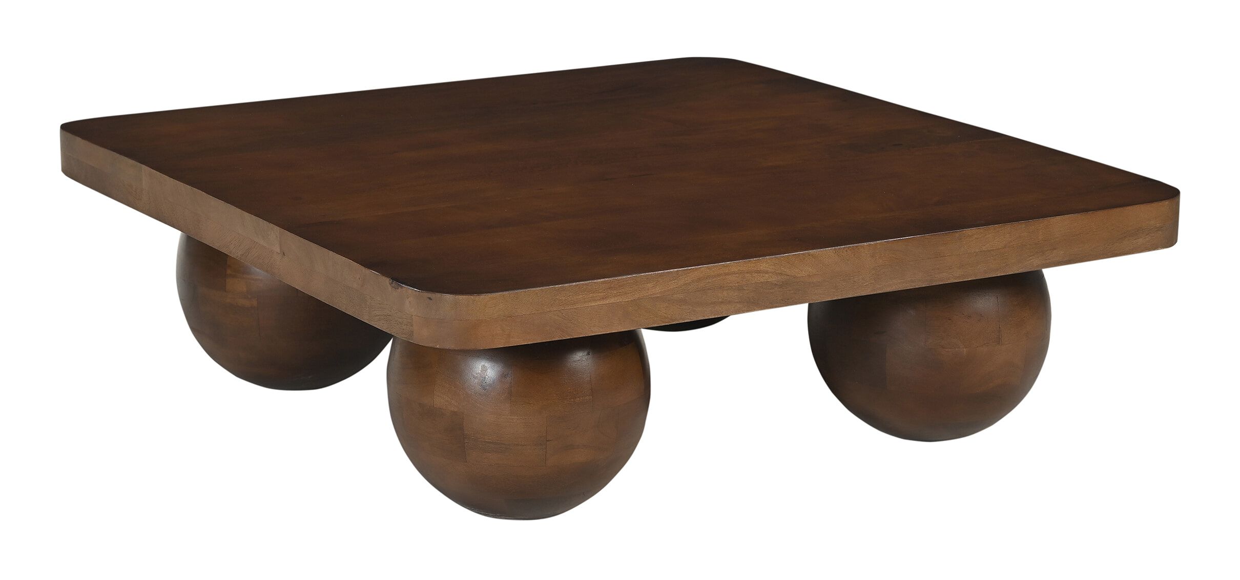Artistiq Ambur Salontafel – Vierkante Mangohouten Tafel 90×90 cm (Bruin)