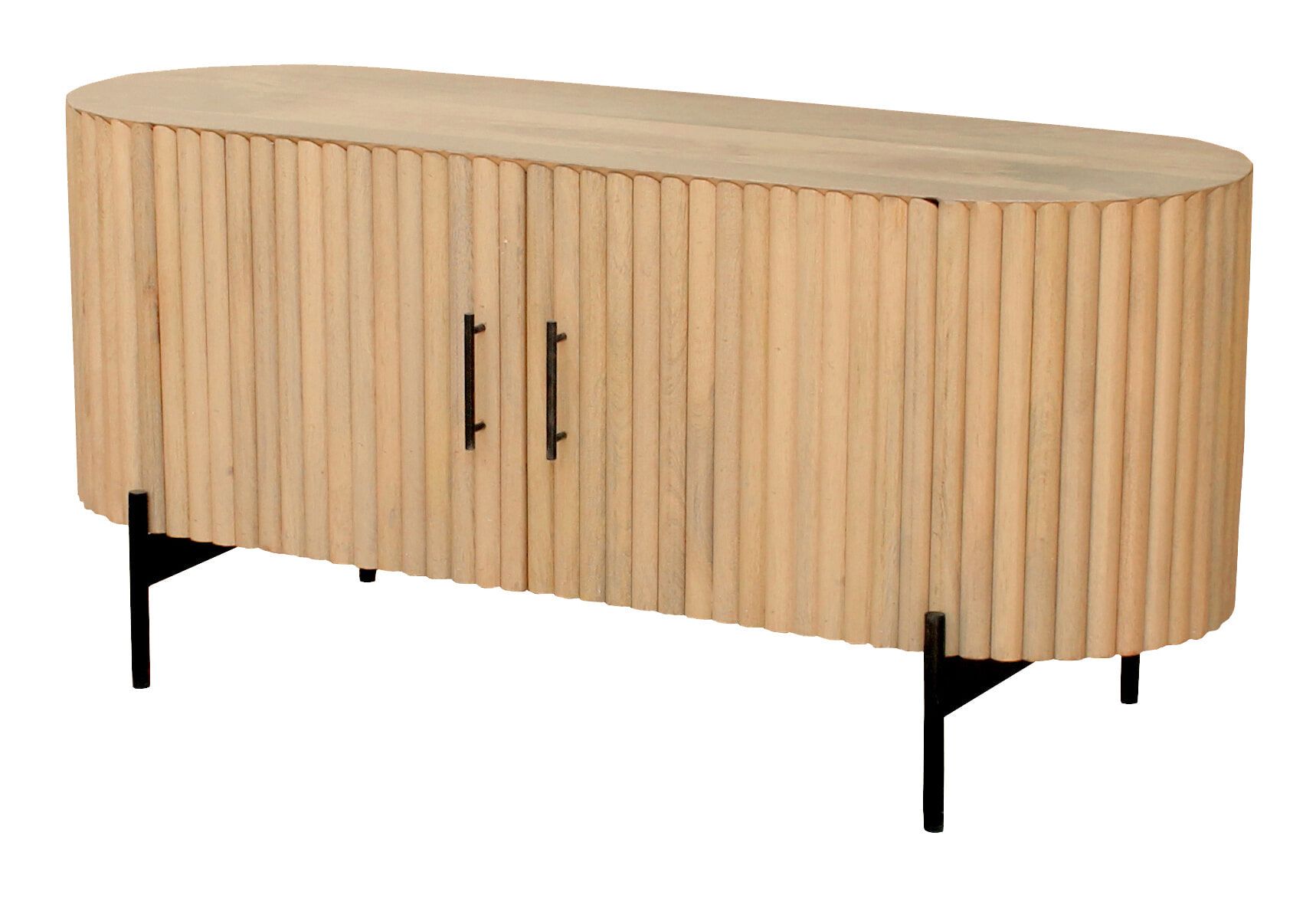 Artistiq Bethann TV‑meubel in robuust mangohout – 120 cm modern lowboard