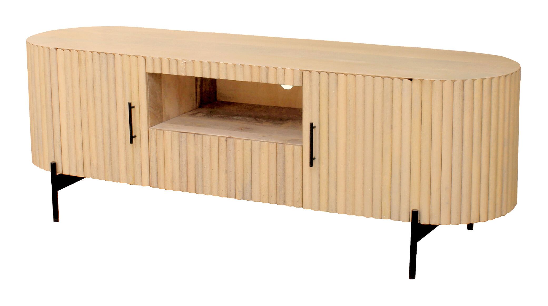 Artistiq Bethann TV‑meubel – robuust mangohout, 160 cm (bruin)