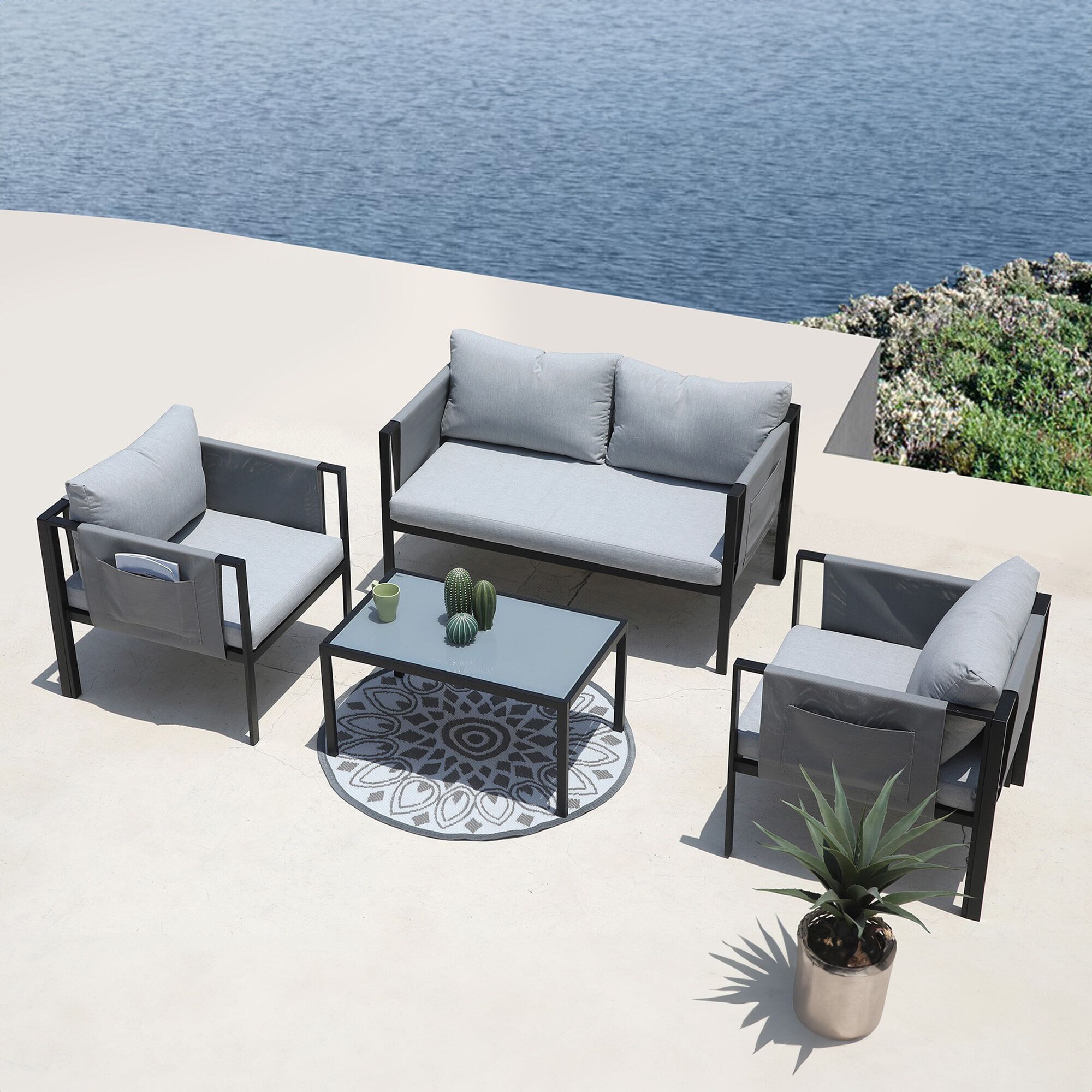 Artistiq Charlett Loungeset – Modern comfort in stijlvol grijs