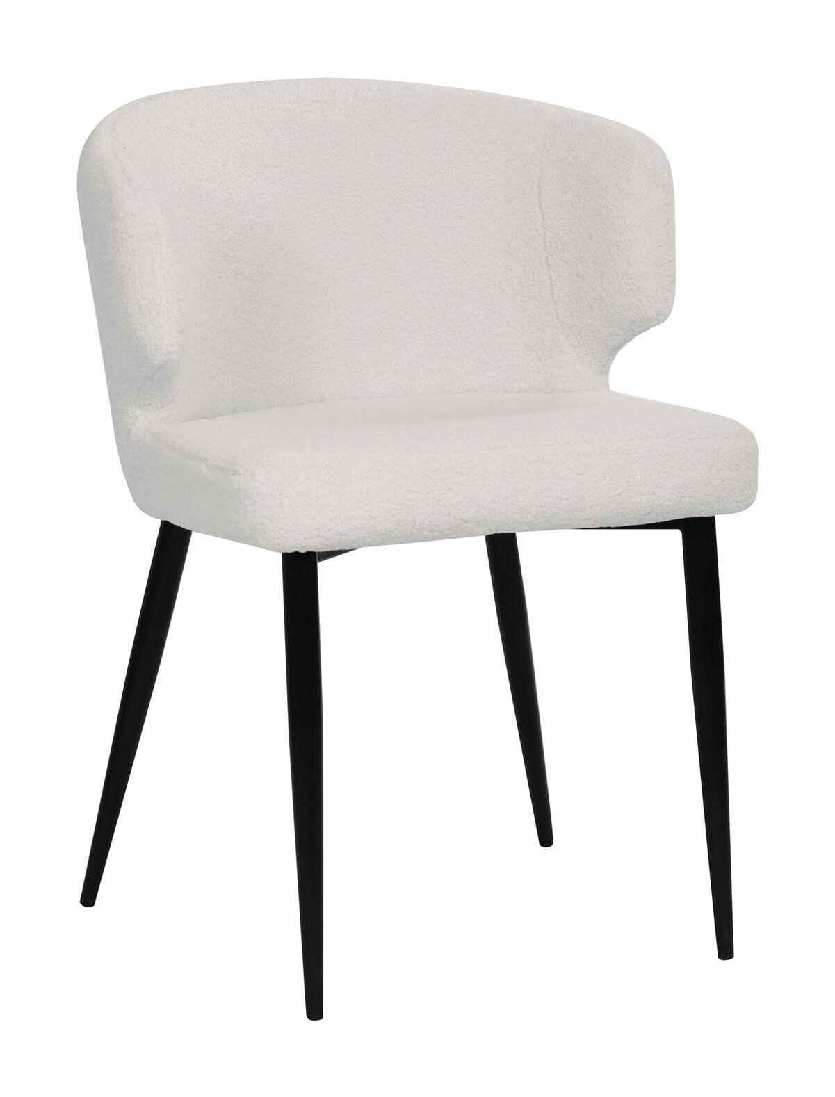 Artistiq Eetkamerstoel Dam Teddy – Moderne Chic in Zacht Wit Teddybont