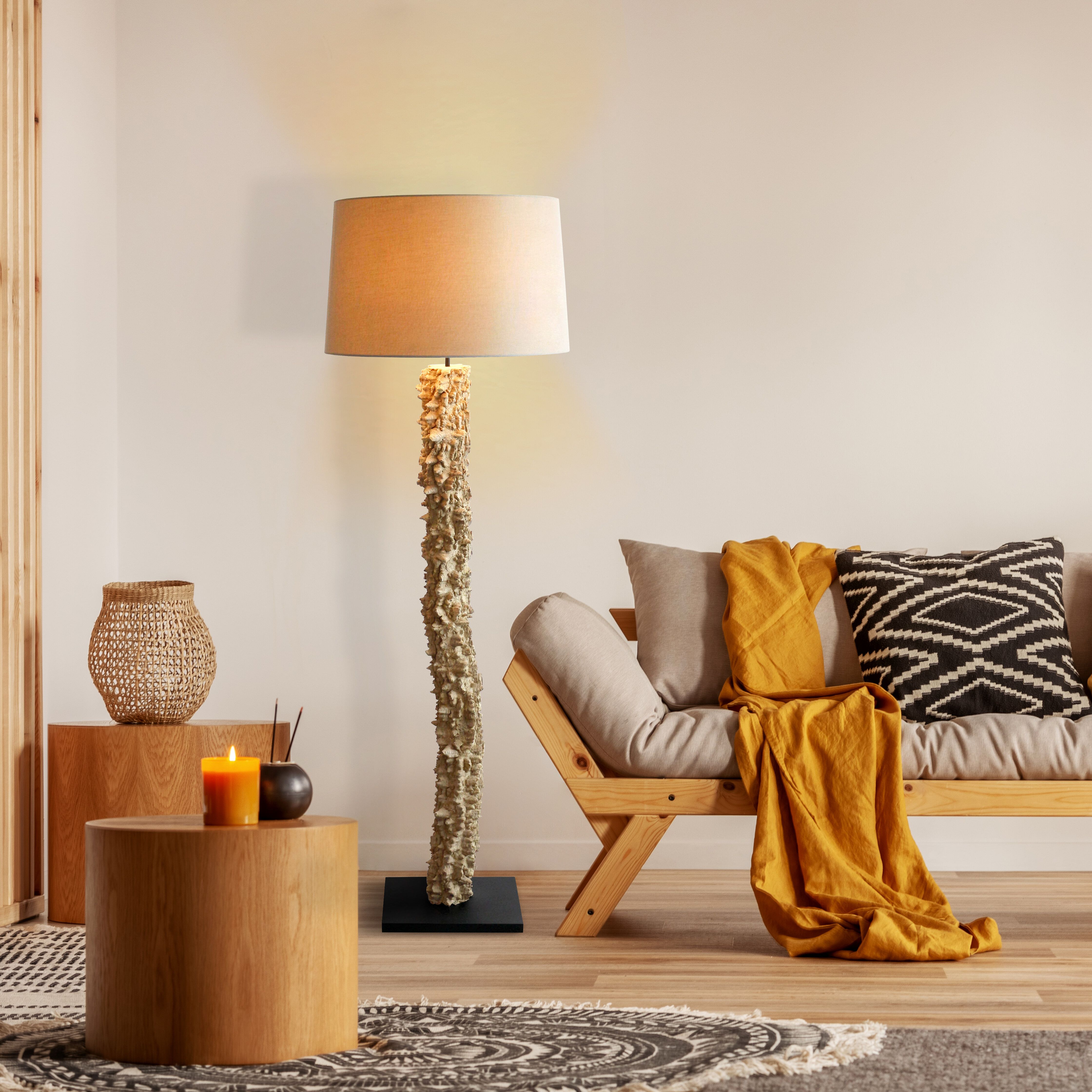 Artistiq Falon Drijfhouten Vloerlamp – Maritieme Charme in Wit