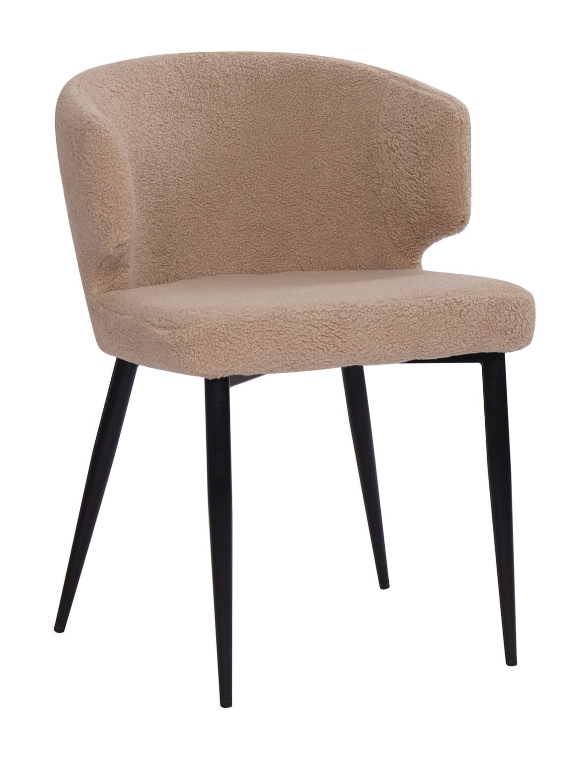 Artistiq Feigy Teddy Eetkamerstoelen – Taupe, zacht teddybont & modern design