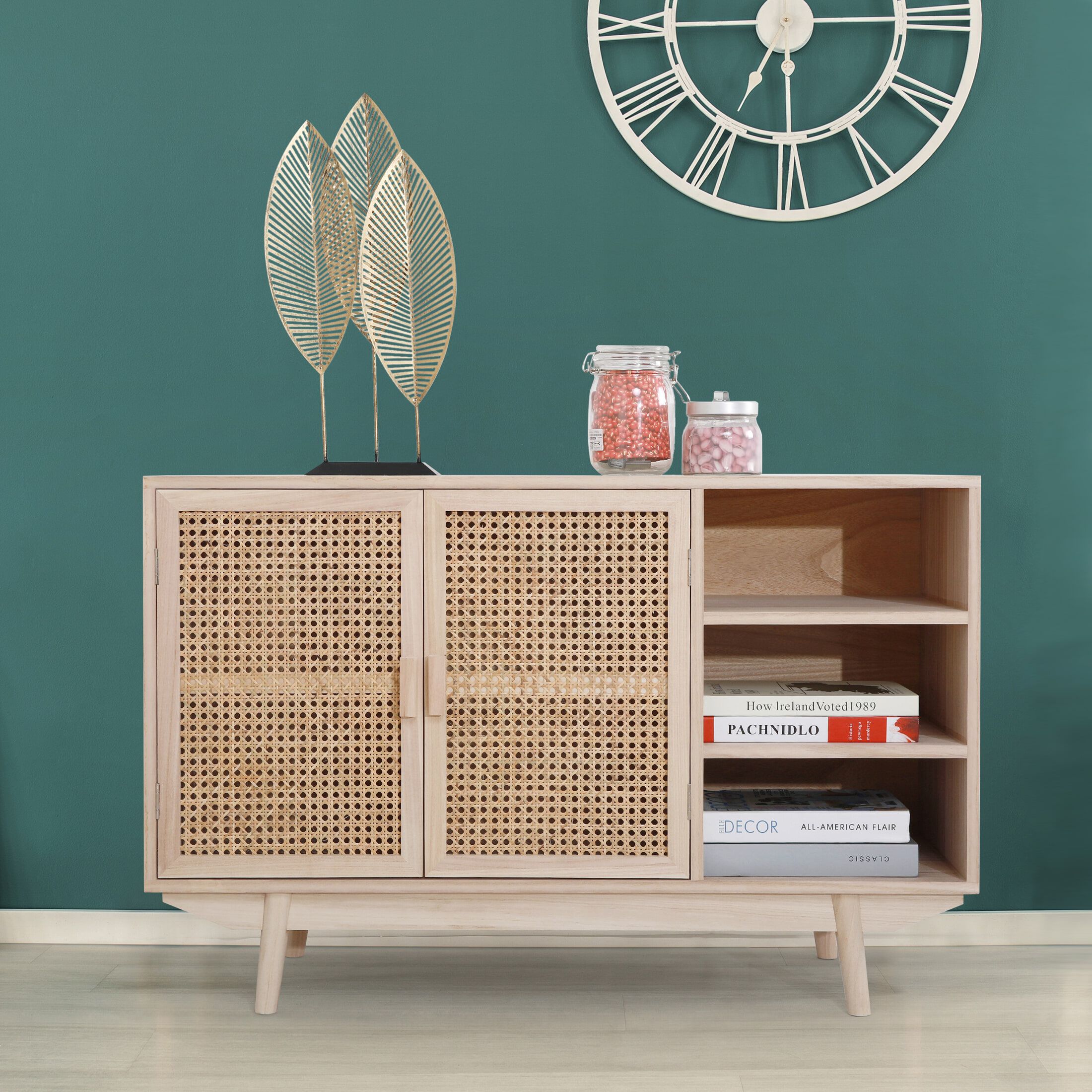 Artistiq Hanny dressoir 100 cm – Natuurlijk rotan‑ en houtfineerdesign