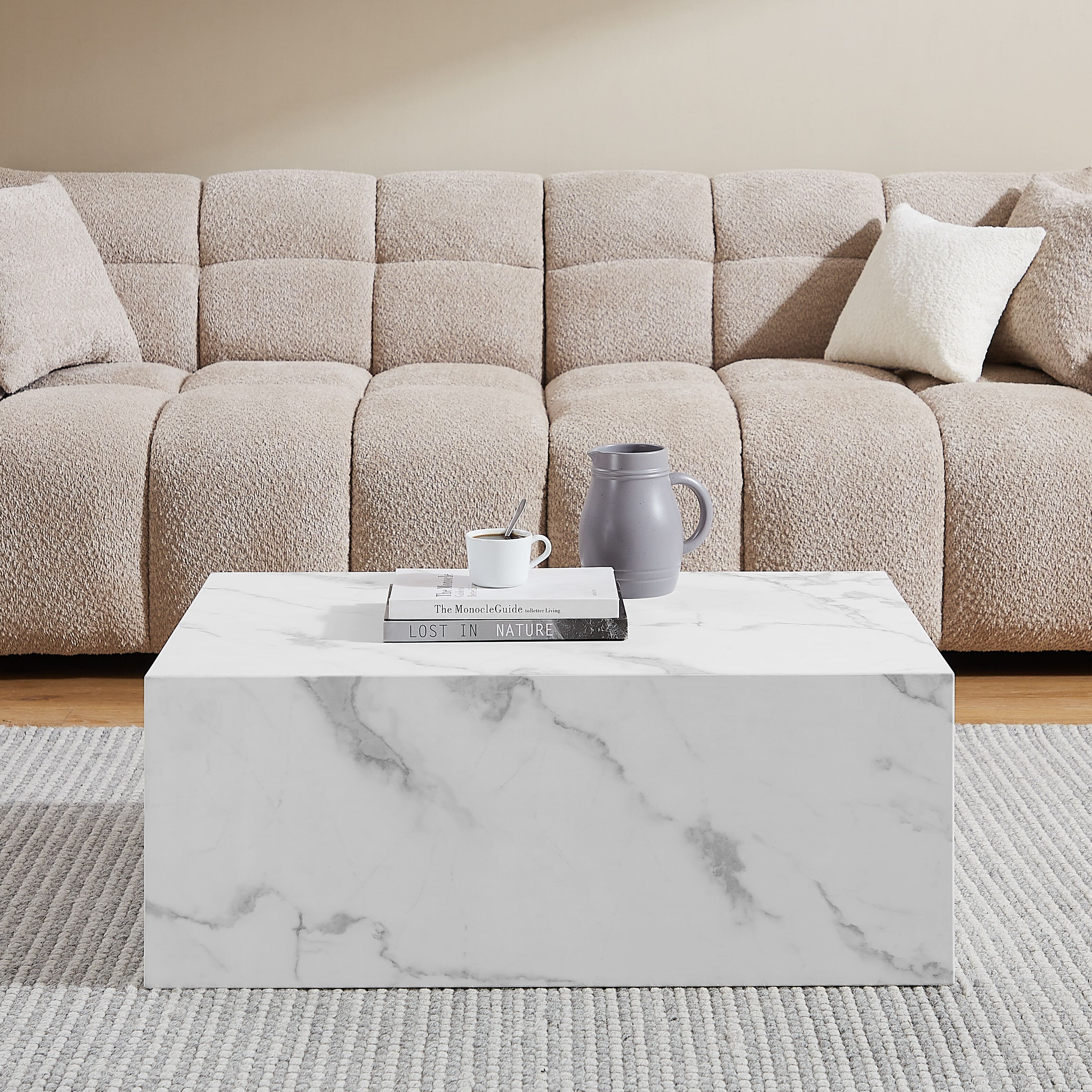 Artistiq Kaitrin Salontafel – Elegante Marmerlook voor een Moderne Woonkamer
