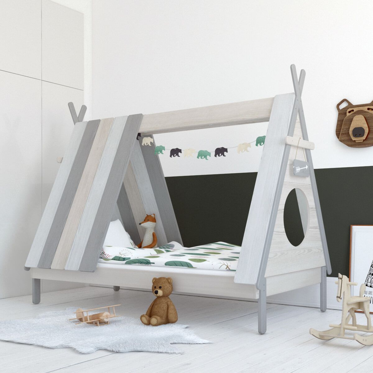 Artistiq Kinderbed Tent in Wit – Speelse Slaapplaats voor je Kleintje