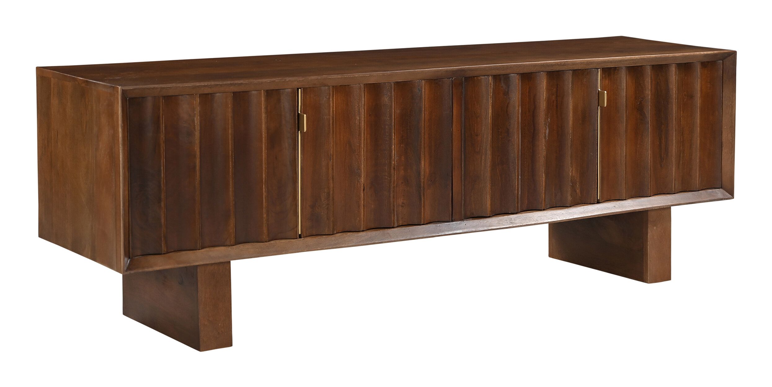 Artistiq Leighanna TV‑meubel – massief mangohout, 180 cm, warm bruin