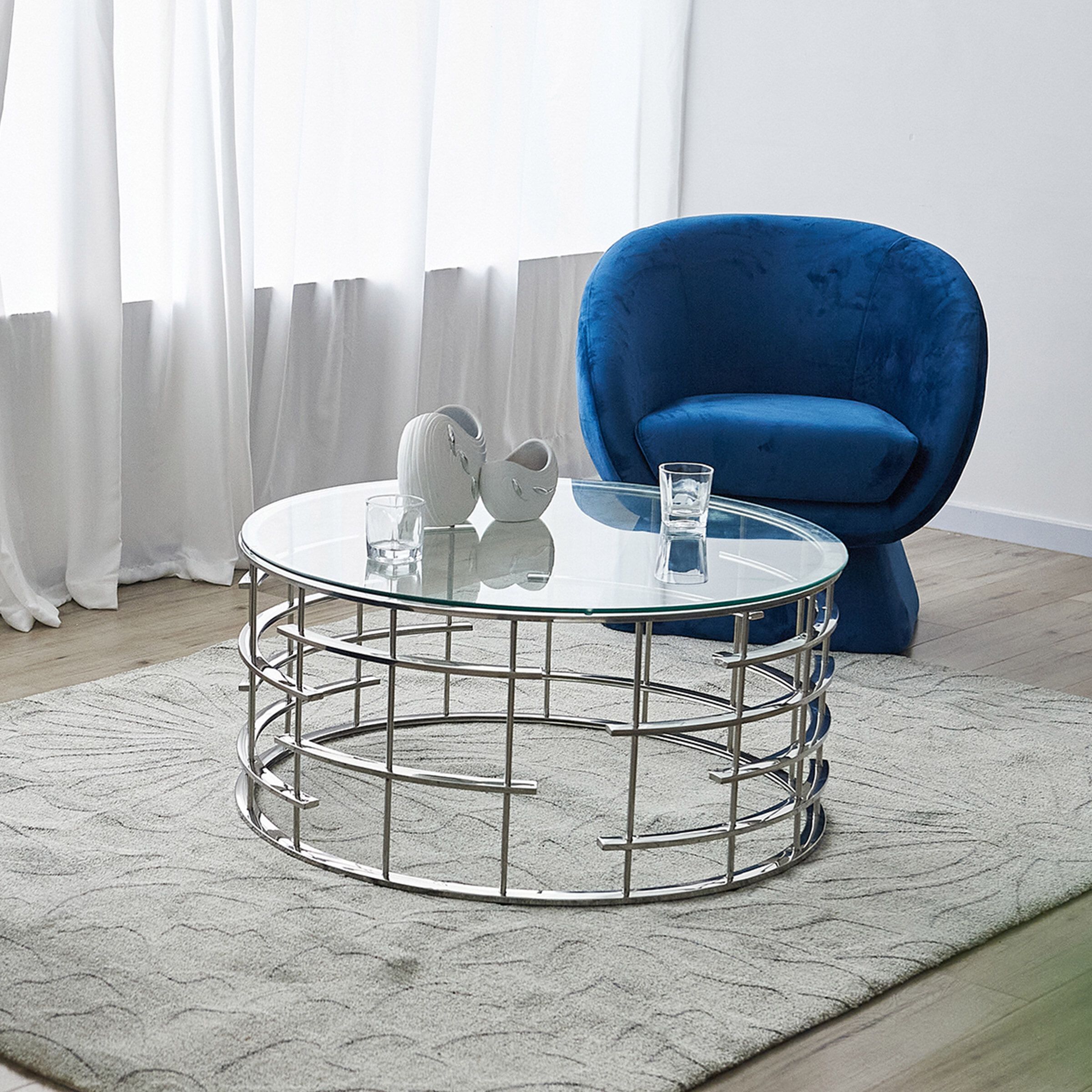 Artistiq Living Marico ronde salontafel – 90 cm, zilver