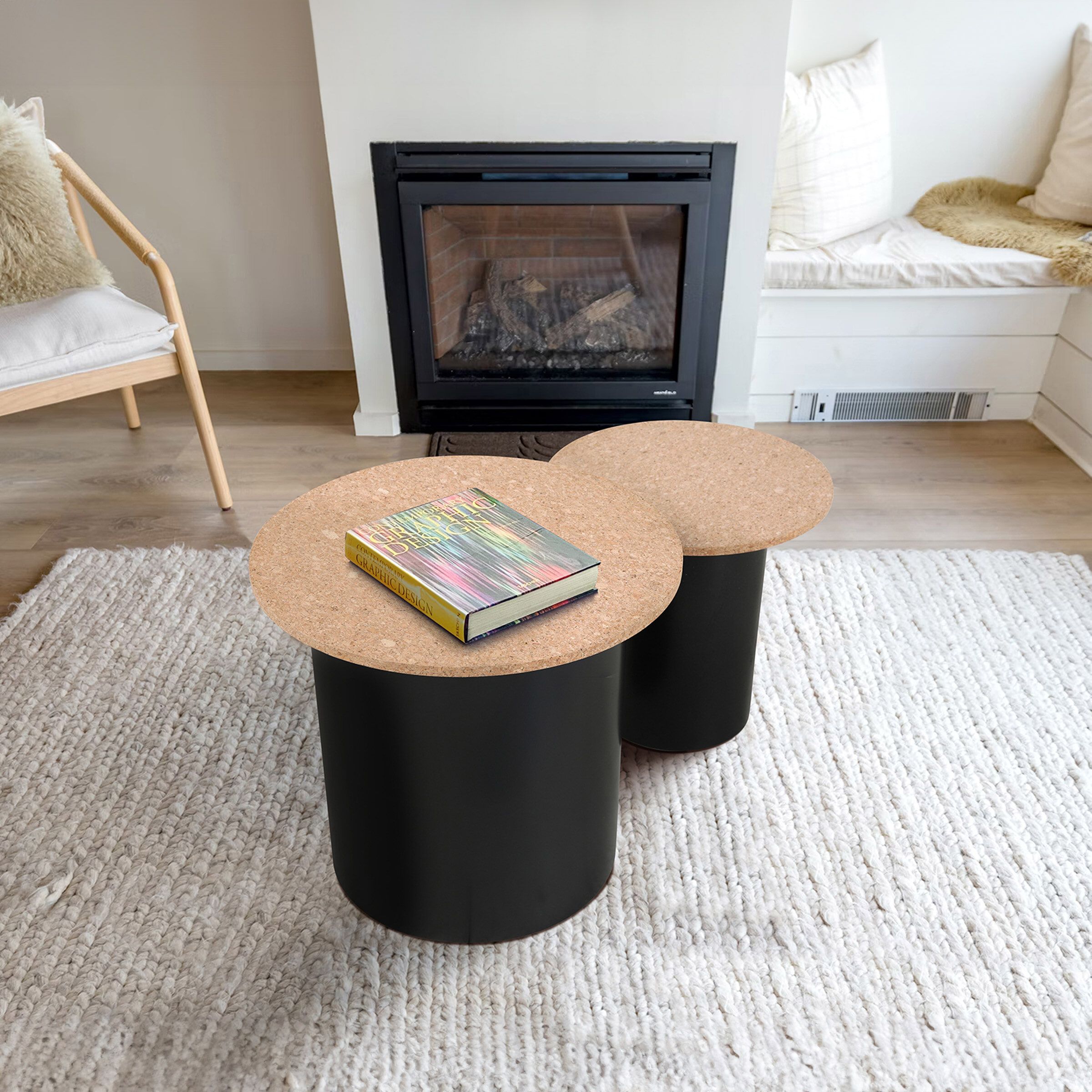 Artistiq Living Maurita Kurk Bijzettafels – Set van 2, Modern en Stoer