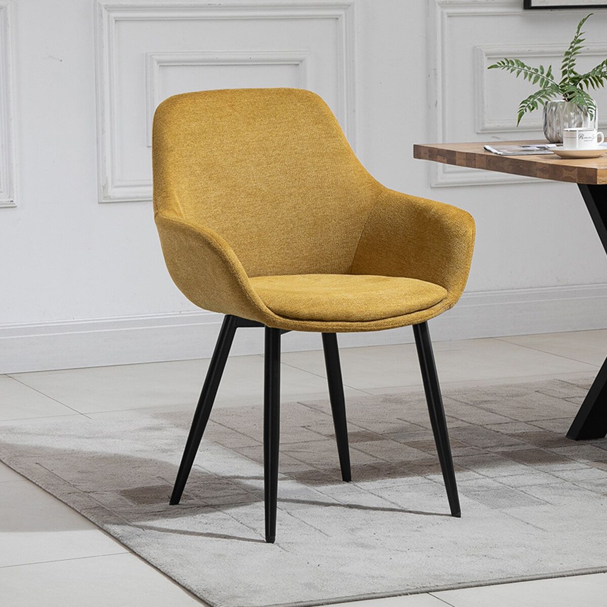 Artistiq Matteo eetkamerstoel – stralend geel, stijl & comfort