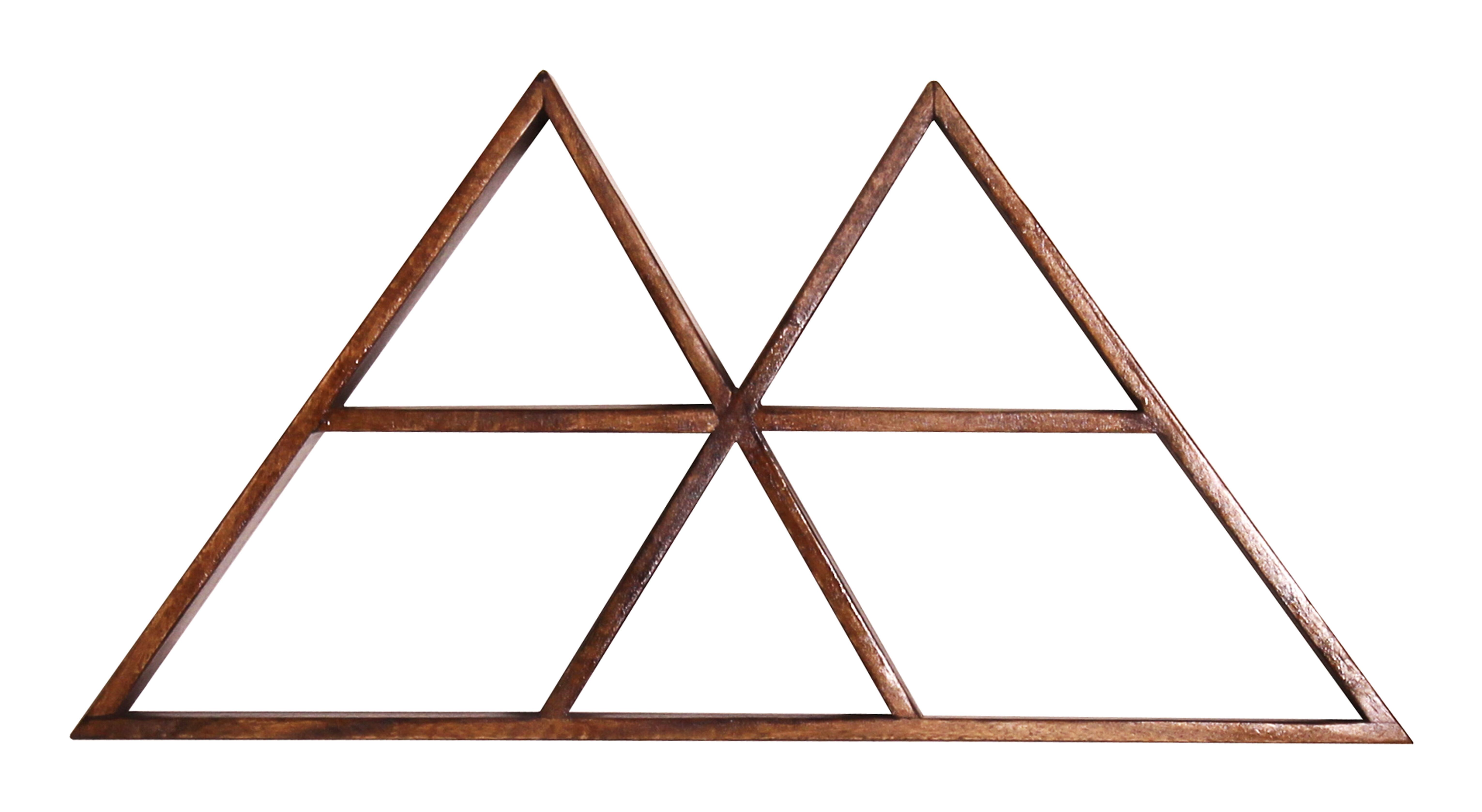 Artistiq Novella Wandrek van Mangohout – Strakke Geometrische Plank in Bruin