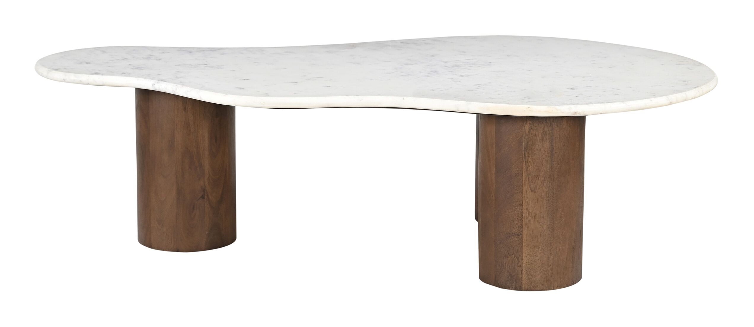 Artistiq Organische Salontafel Shaneen – Marmer en Mangohout, 135×80 cm (Wit)