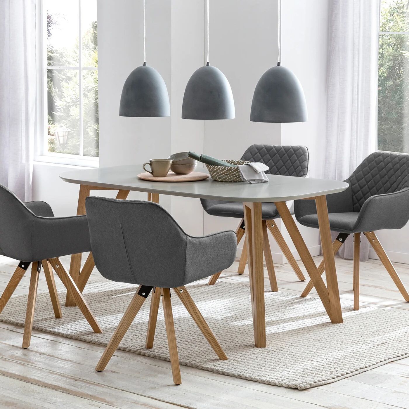 Artistiq Ovale Eettafel Ravi – Modern Scandinavisch Design in Matgrijs