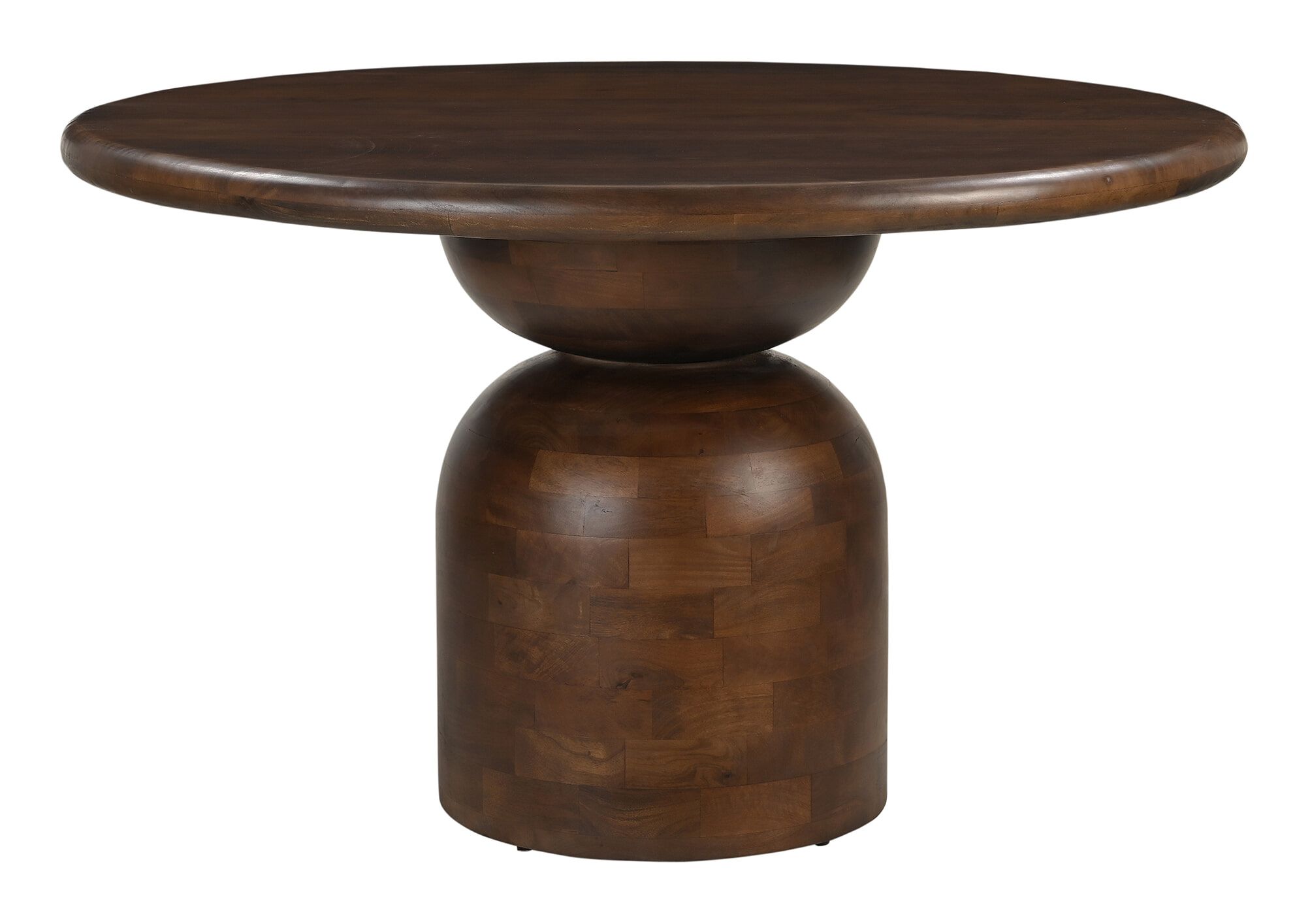 Artistiq ronde eettafel Chinedu – massief mangohout 130 cm, bruin