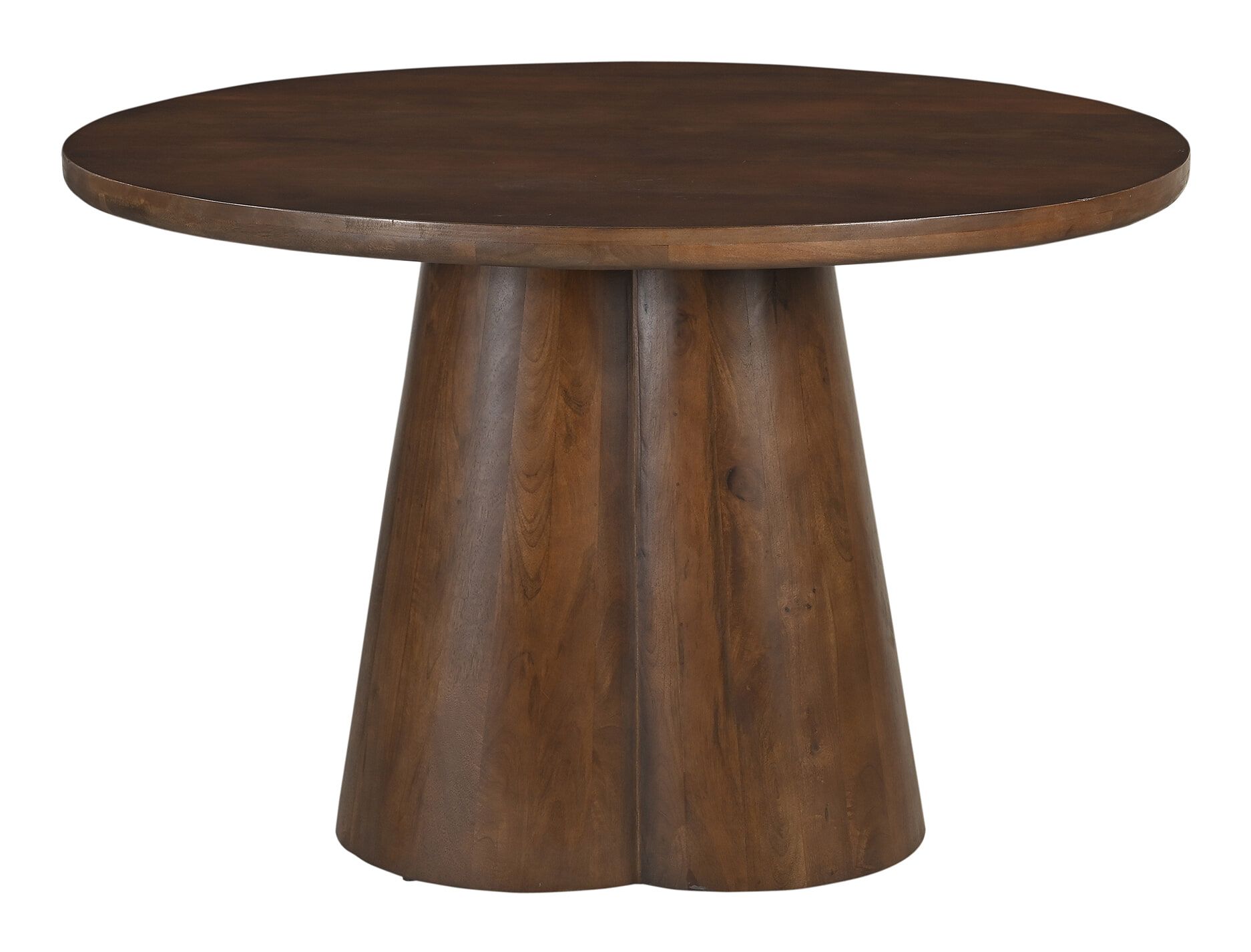 Artistiq ronde eettafel Effrey – 120 cm mangohout, warm bruin