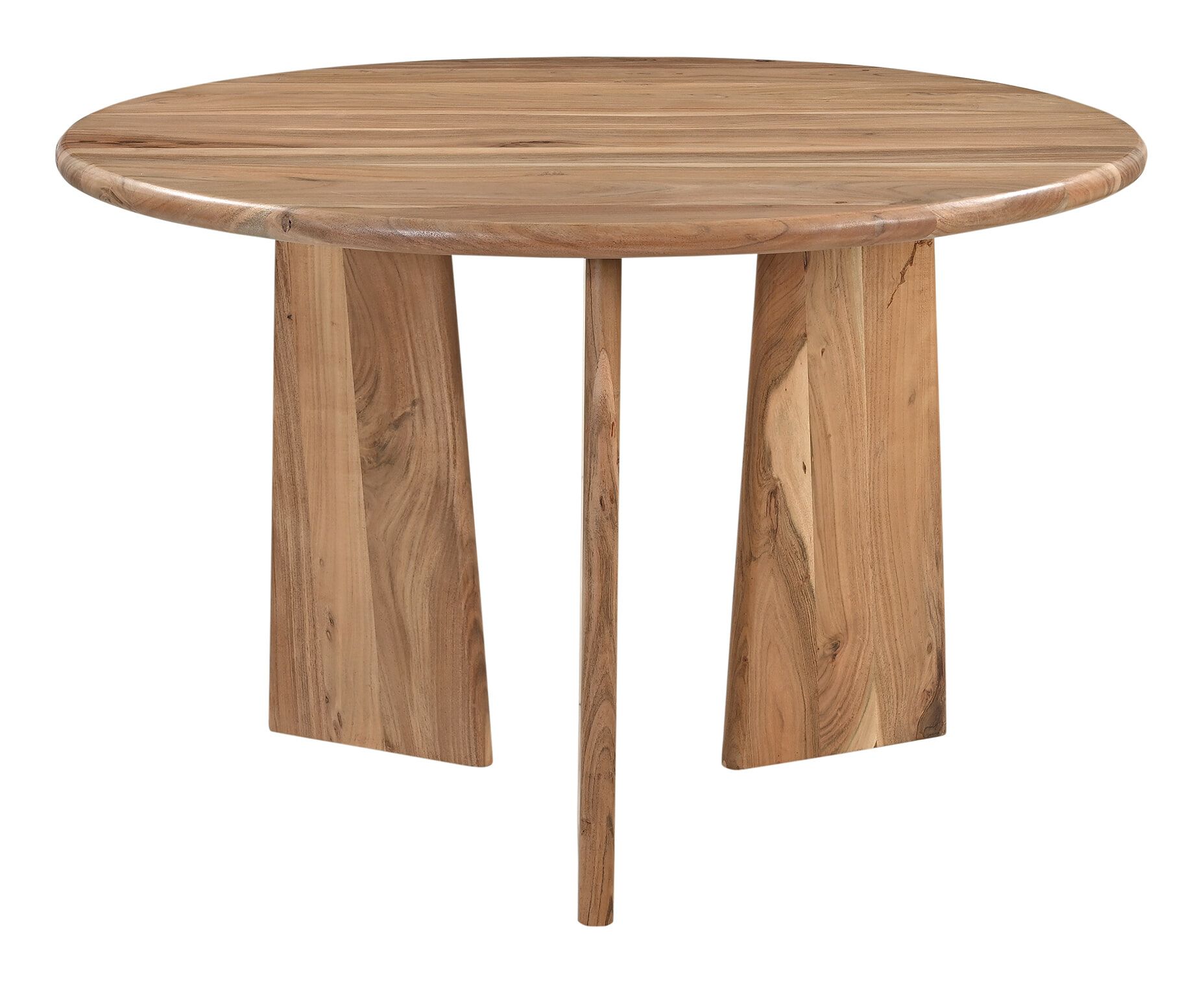 Artistiq ronde eettafel Sequia – massief acaciahout, 120 cm, bruine elegantie
