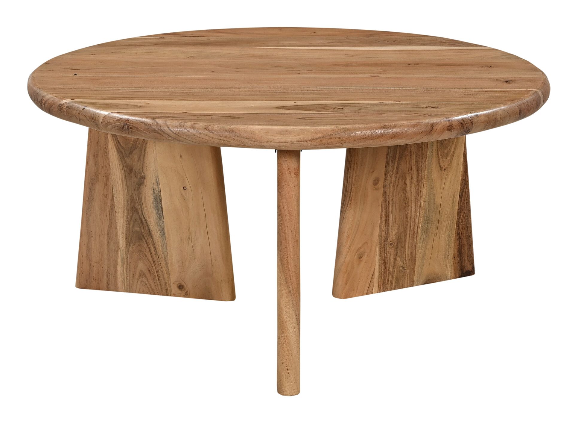 Artistiq ronde salontafel Sequia – massief acaciahout 90 cm, bruin
