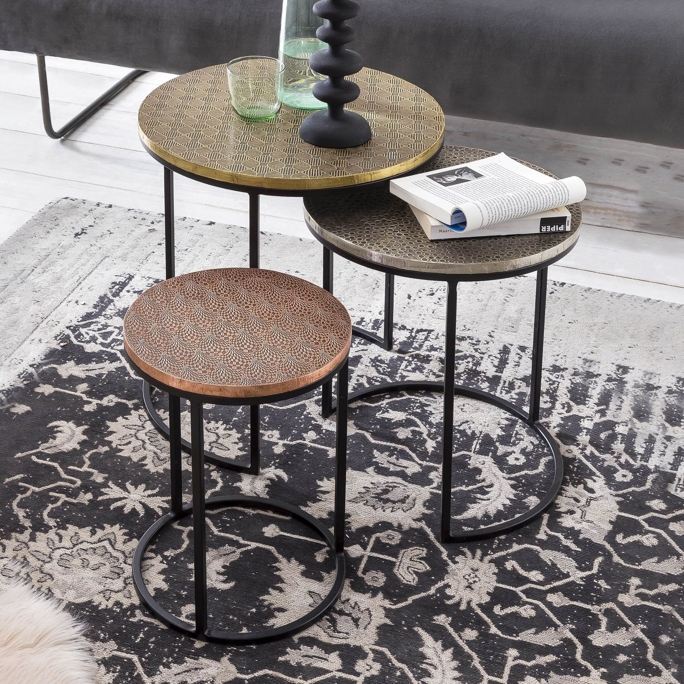 Artistiq Salontafel Hajo Set – Modulaire Ronde Tafels voor Stijlvolle Flexibiliteit
