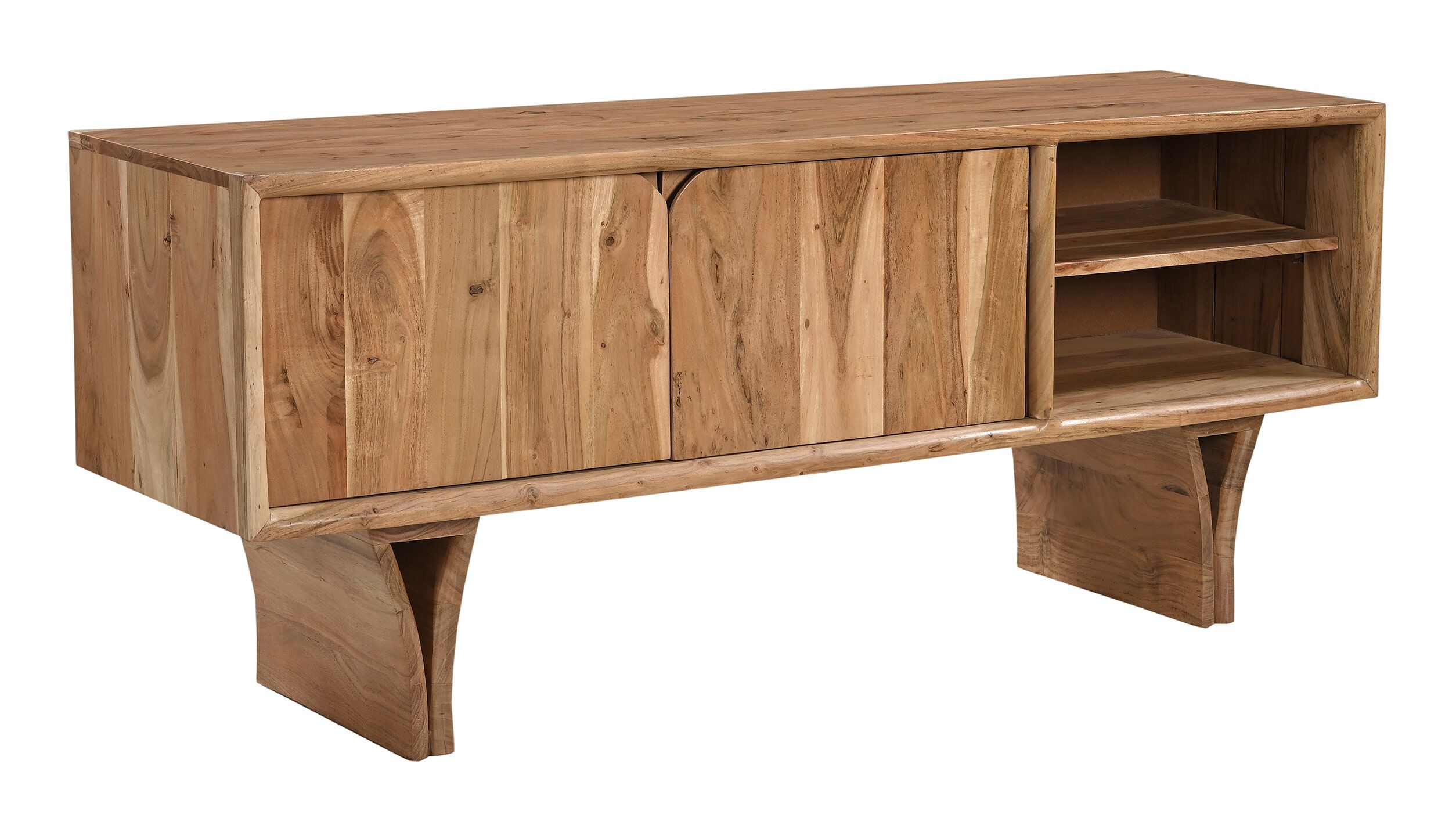 Artistiq Sequia TV‑meubel – massief acaciahout, 145 cm, warm bruin