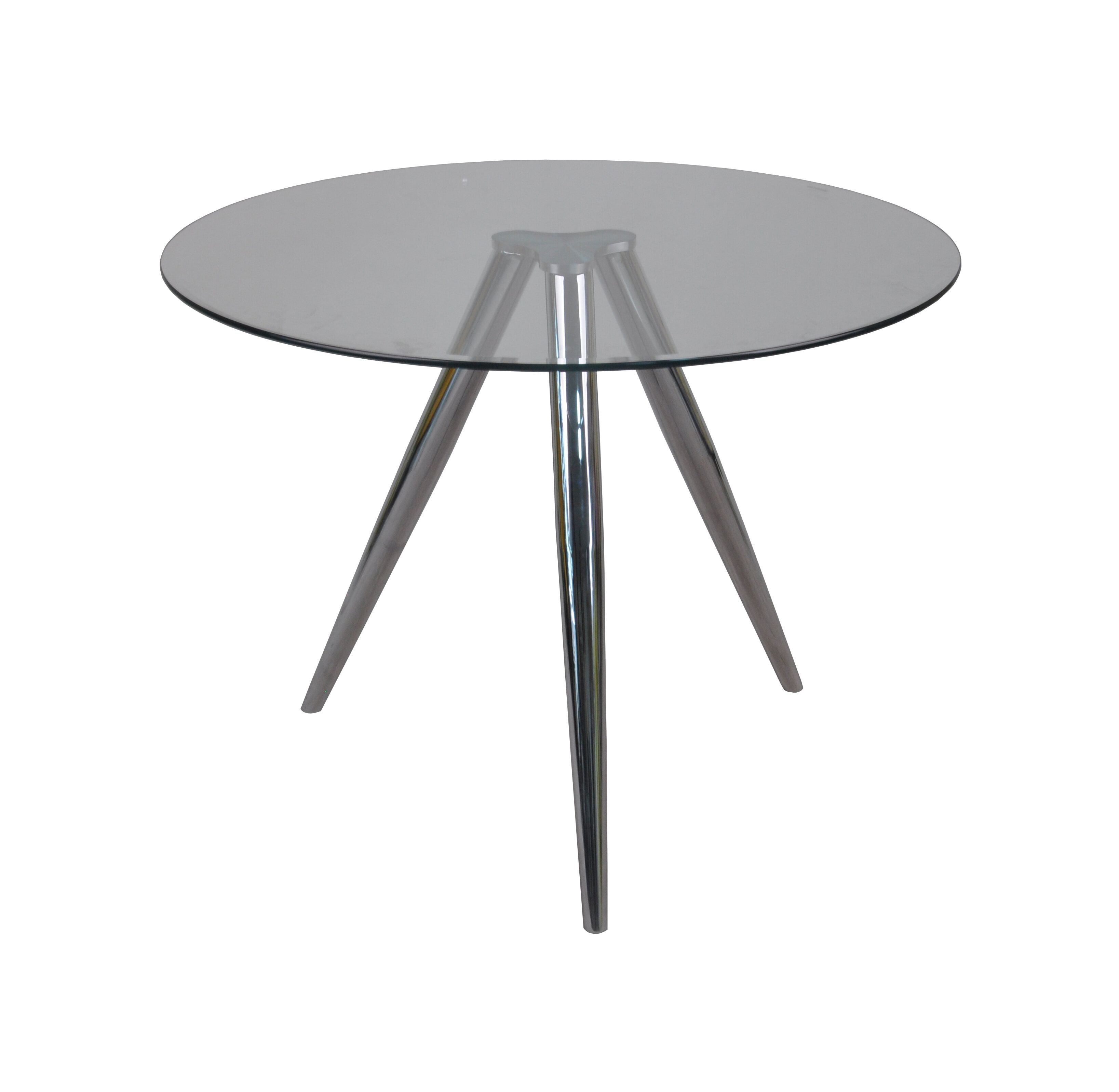 Artistiq Shanna Ronde Glazen Eettafel 100 cm – Modern, Stabiel en Gemakkelijk te Onderhouden