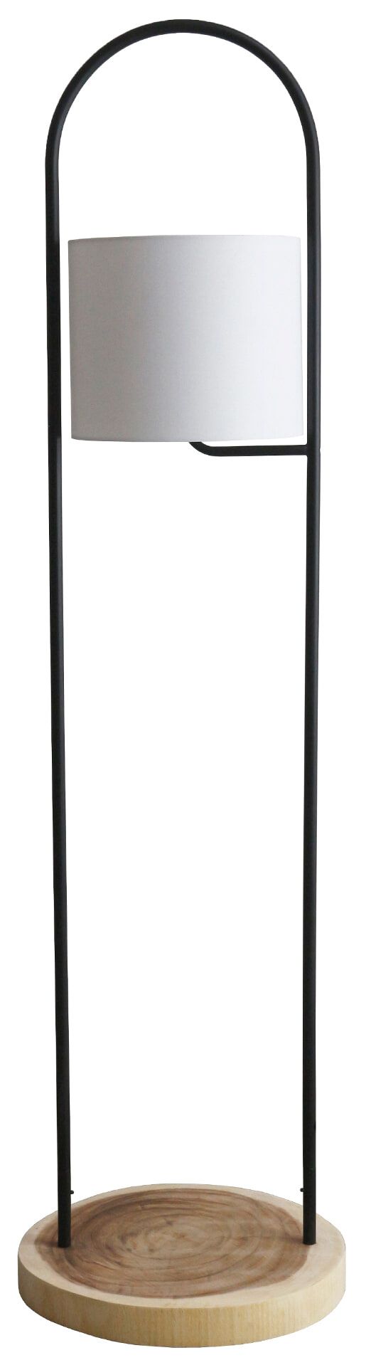 Artistiq Vloerlamp Adonnis – Stijlvolle lamp met acaciahouten plantenstandaard (Wit)