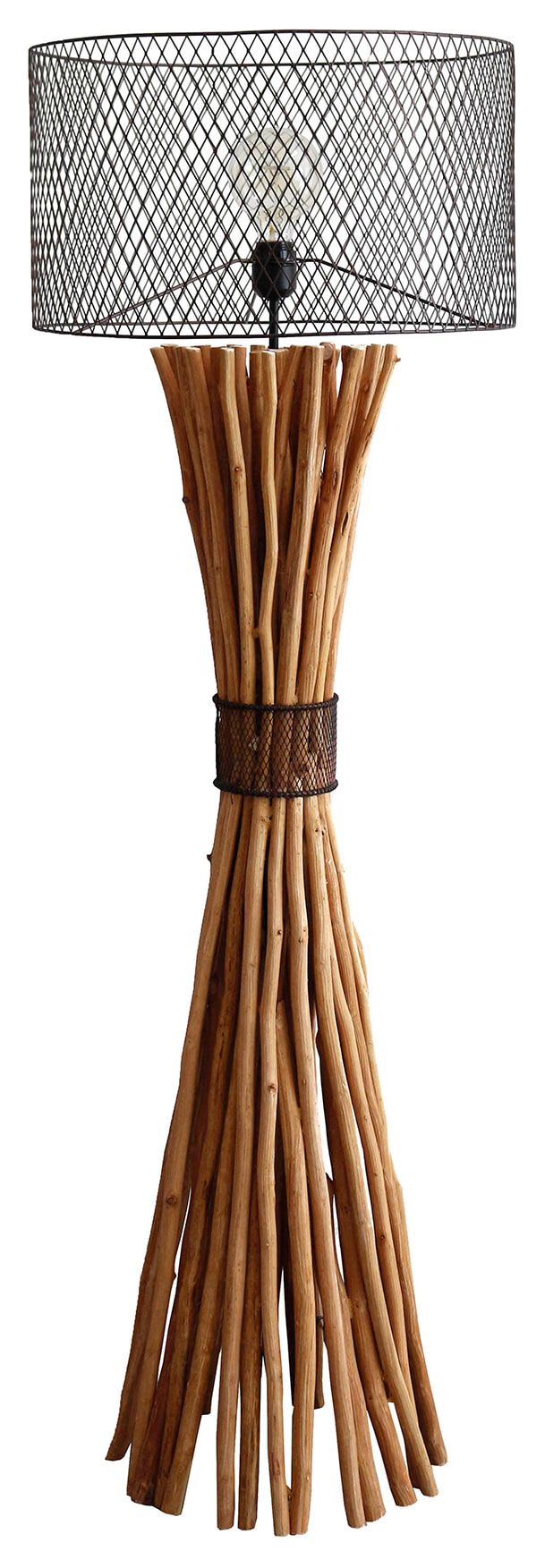 Artistiq Vloerlamp Heide Drijfhout – Unieke Rustieke Industrieel Design