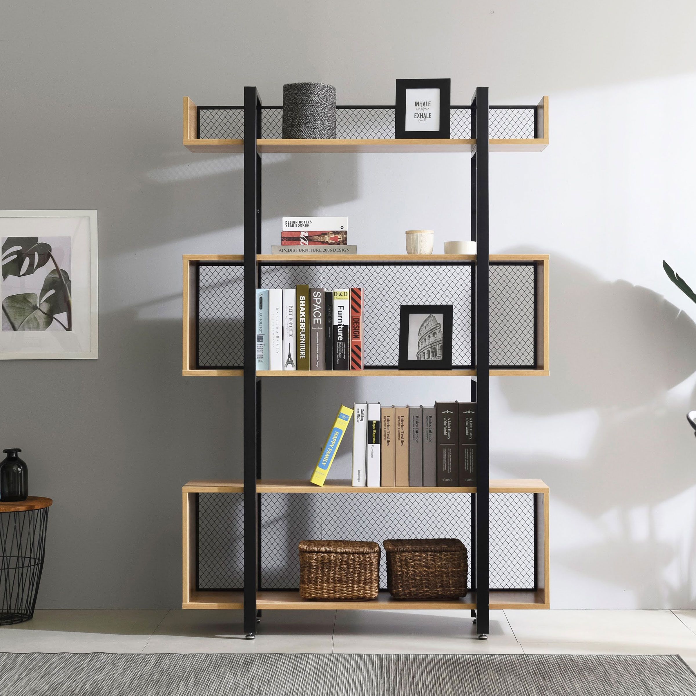 Artistiq Wandrek Lindzey 120 cm – Natureel, modern industrieel roomdivider