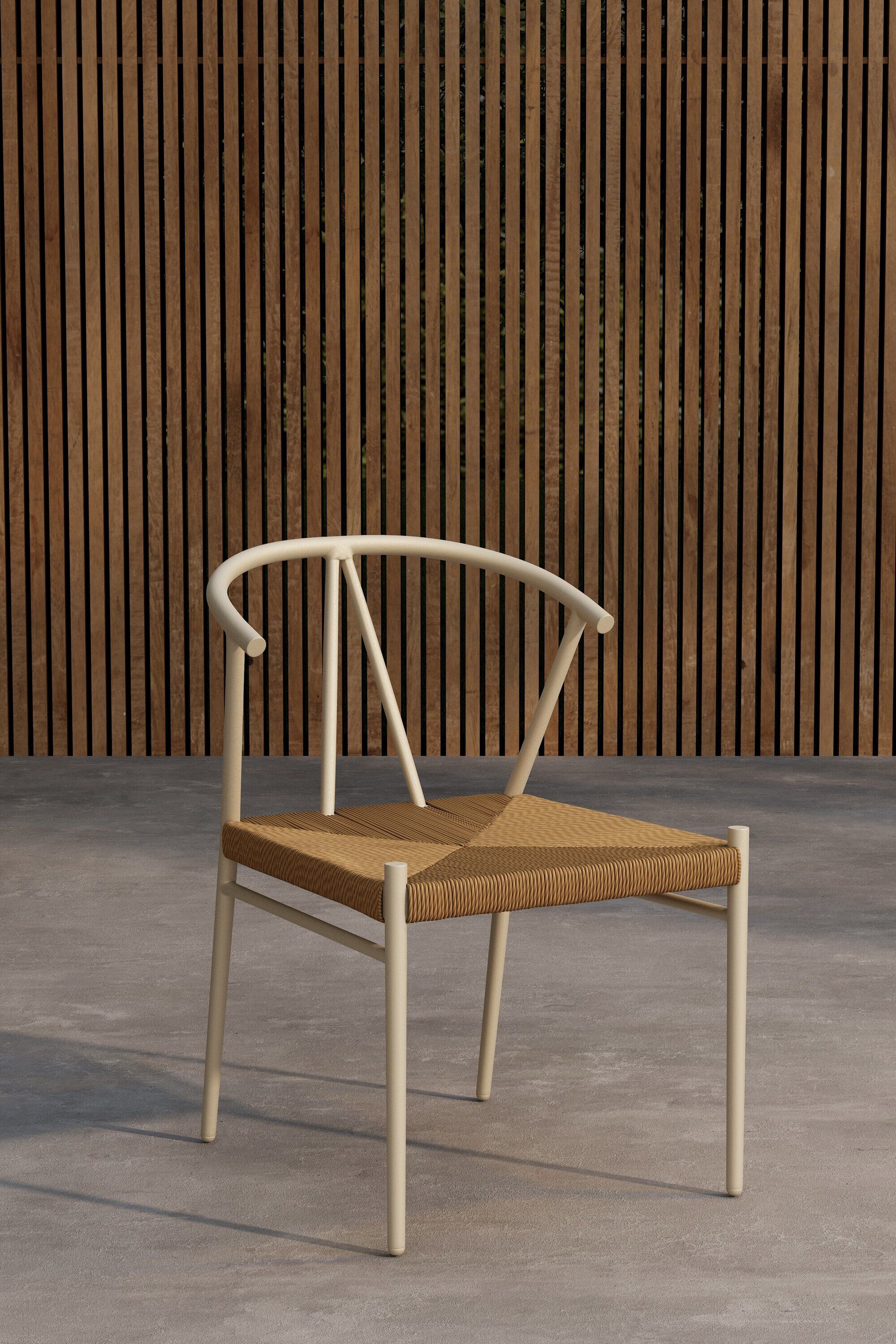 Atalie Rattan eetkamerstoel – strak Scandinavisch design in Naturel/Beige