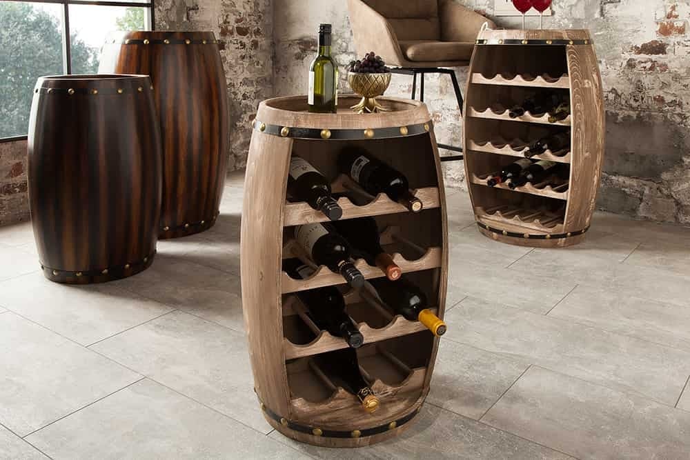 Authentiek wijnrek BODEGA 60 cm – Shabby Chic charme voor uw wijncollectie