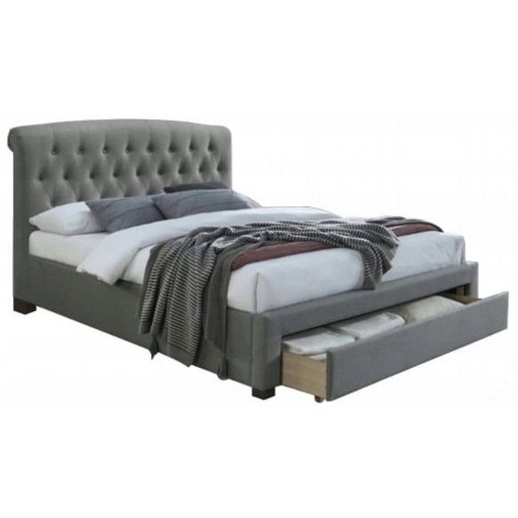 Avanti tweepersoonsbed 160×200 cm – stijlvol en praktisch in tijdloos grijs