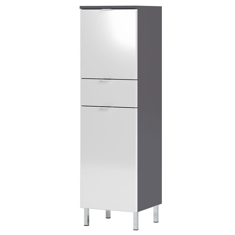 Badkamerkast Bruno – 120 cm hoog, grafiet‑wit, Germania