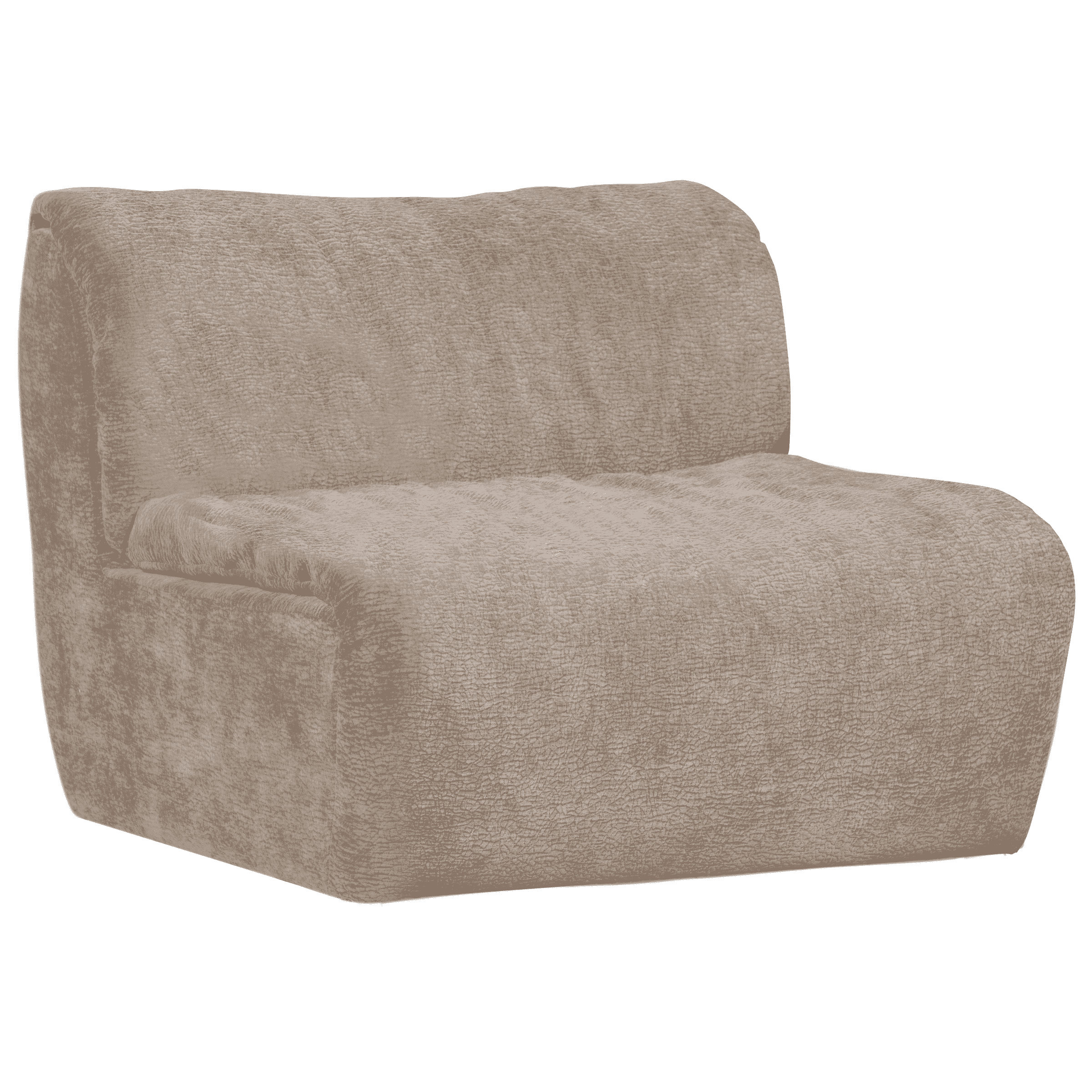Baggy 1-zits Chenille bank in zand – comfortabel & stijlvol