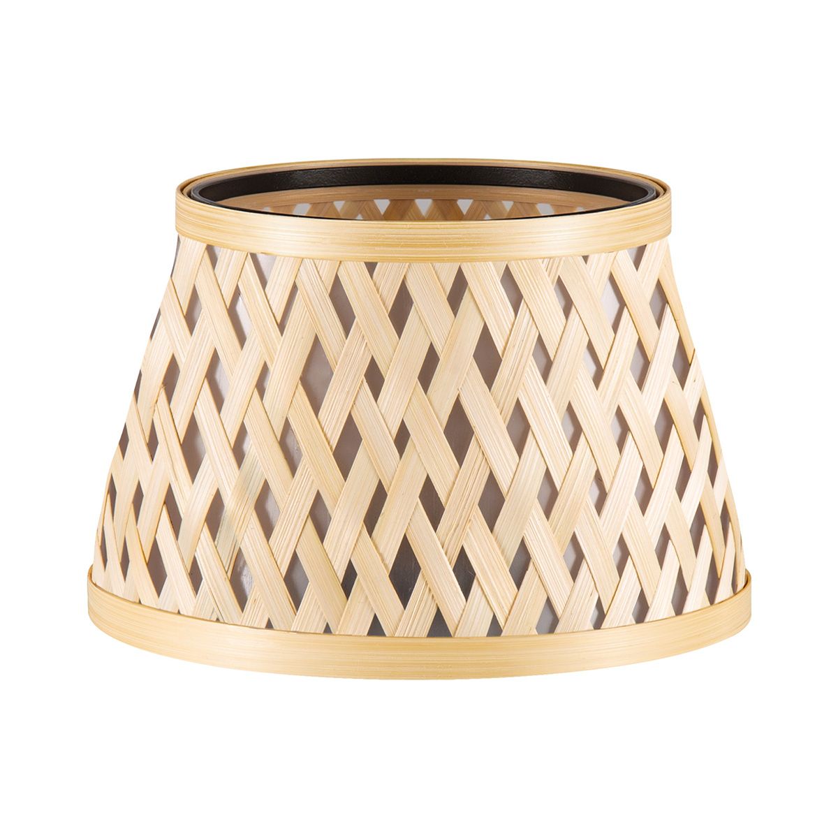 Bamboe Conische Lampenkap – Beige, Bohemien, Ø20 cm – Perfect voor Tafellampen of Pendel