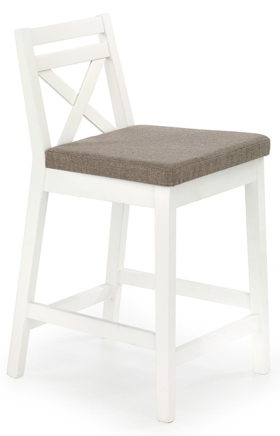 Barkruk Borys 83 cm – Moderne witte kruk van massief hout