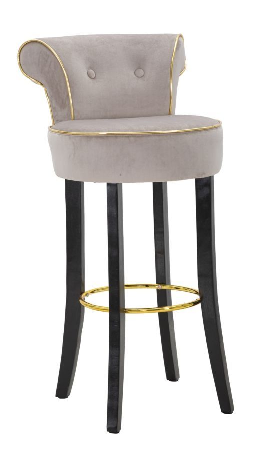 Barkruk Luxe Grijs – Elegante Hoogte voor Modern Wooncomfort