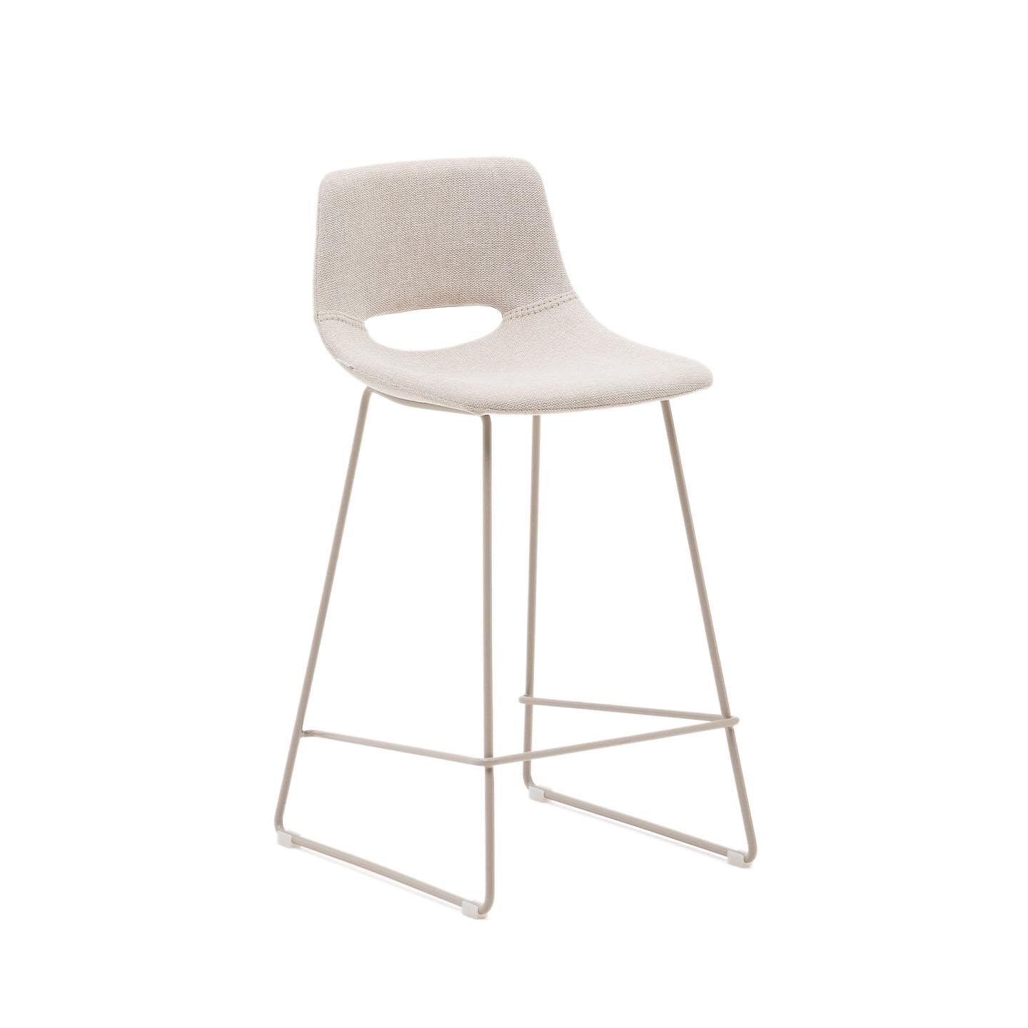 Barkruk Zahara van Kave Home – Elegante beige kruk voor elke eet‑ of bartafel