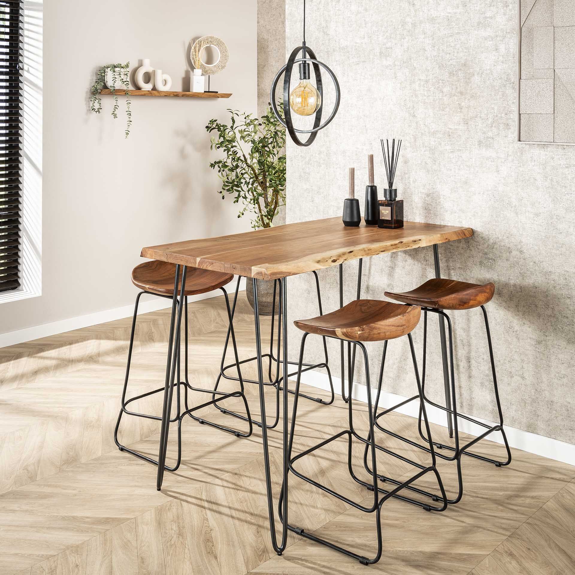 Bartafel Michel Boomstam – Massief acacia, 130 × 70 cm