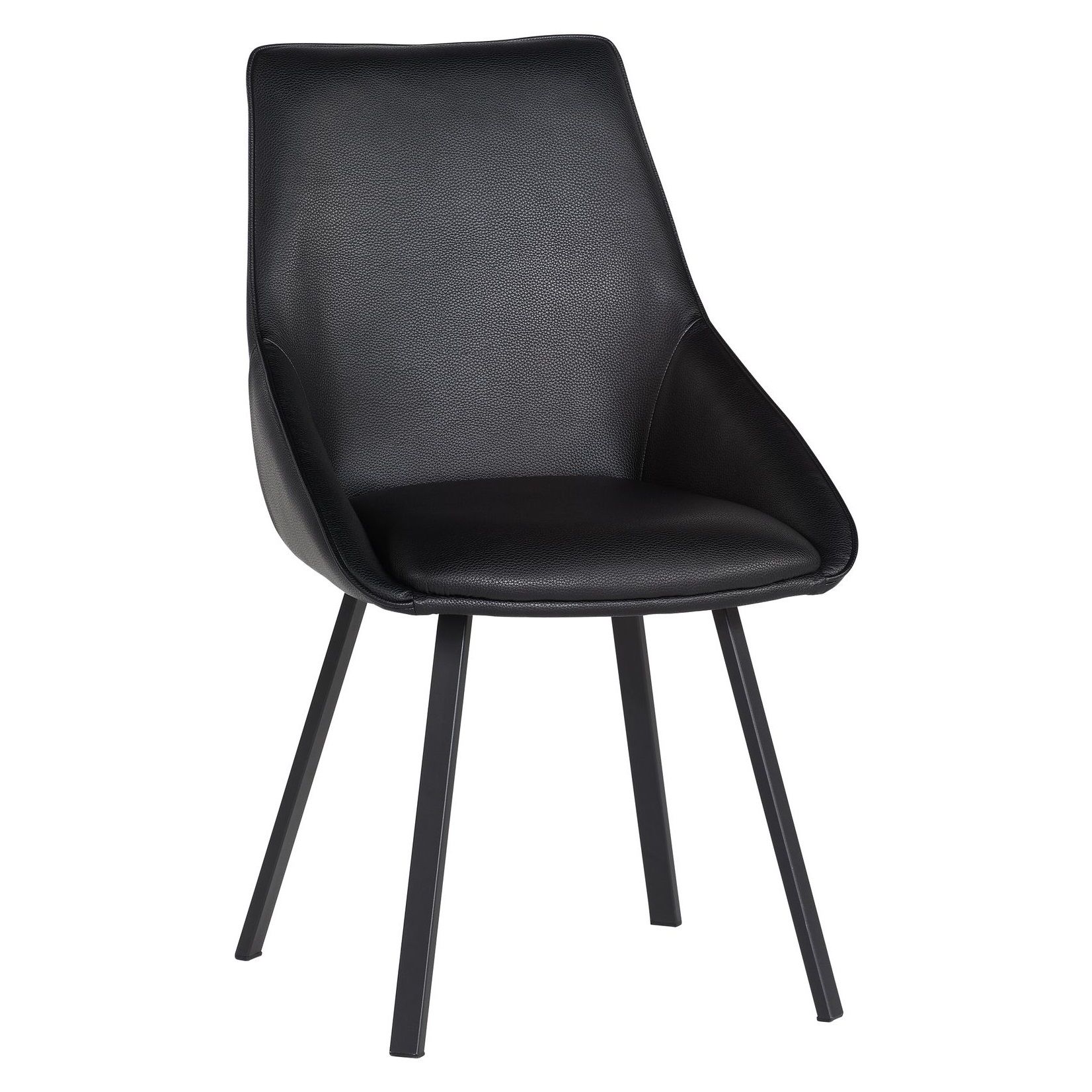 Baxter Eco Leder Eetkamerstoel – Zwart, industriële flair voor elke eetkamer